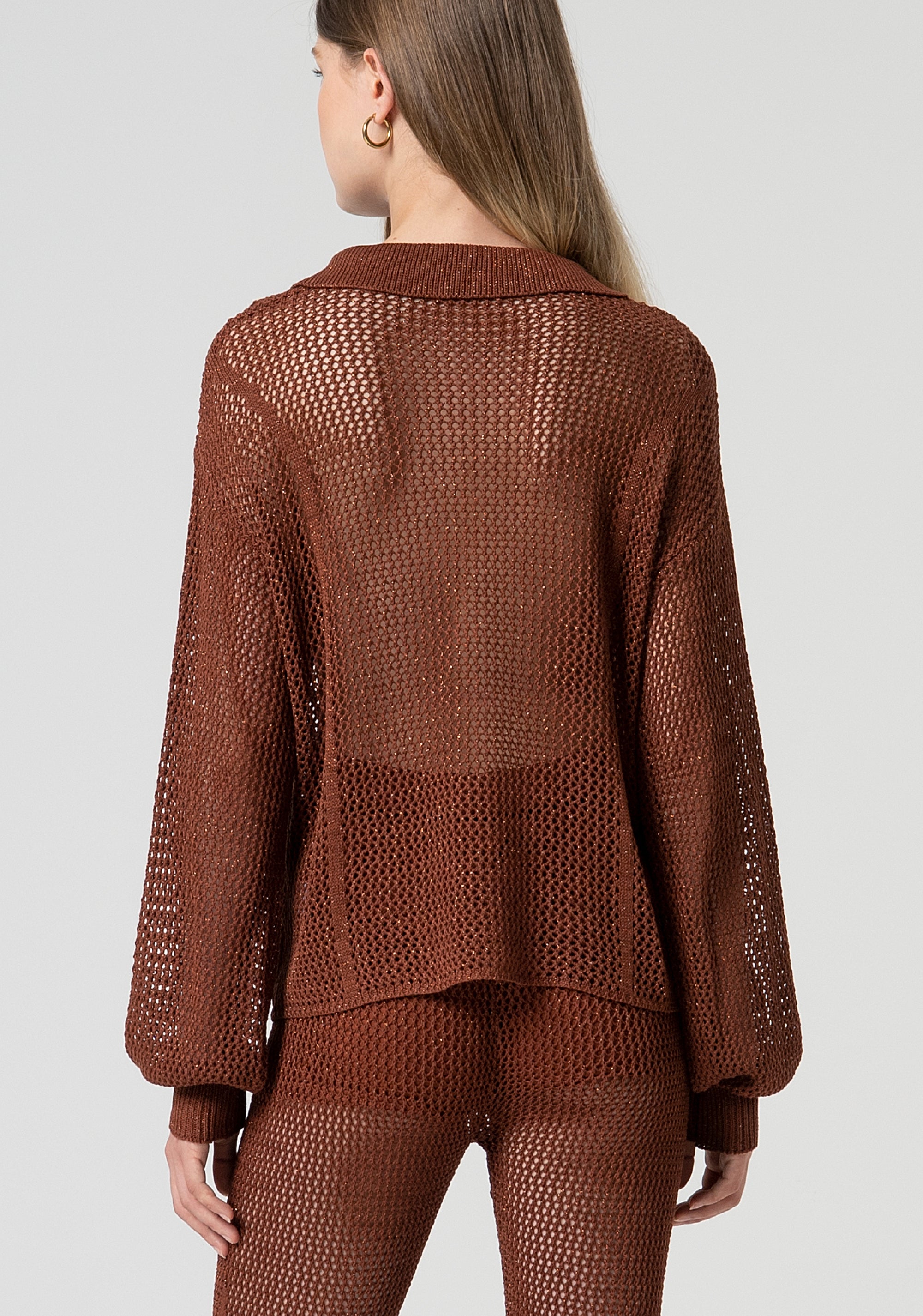 Knitted shirt regular fit with openwork Fracomina FS25ST6006K514O7-T28-3