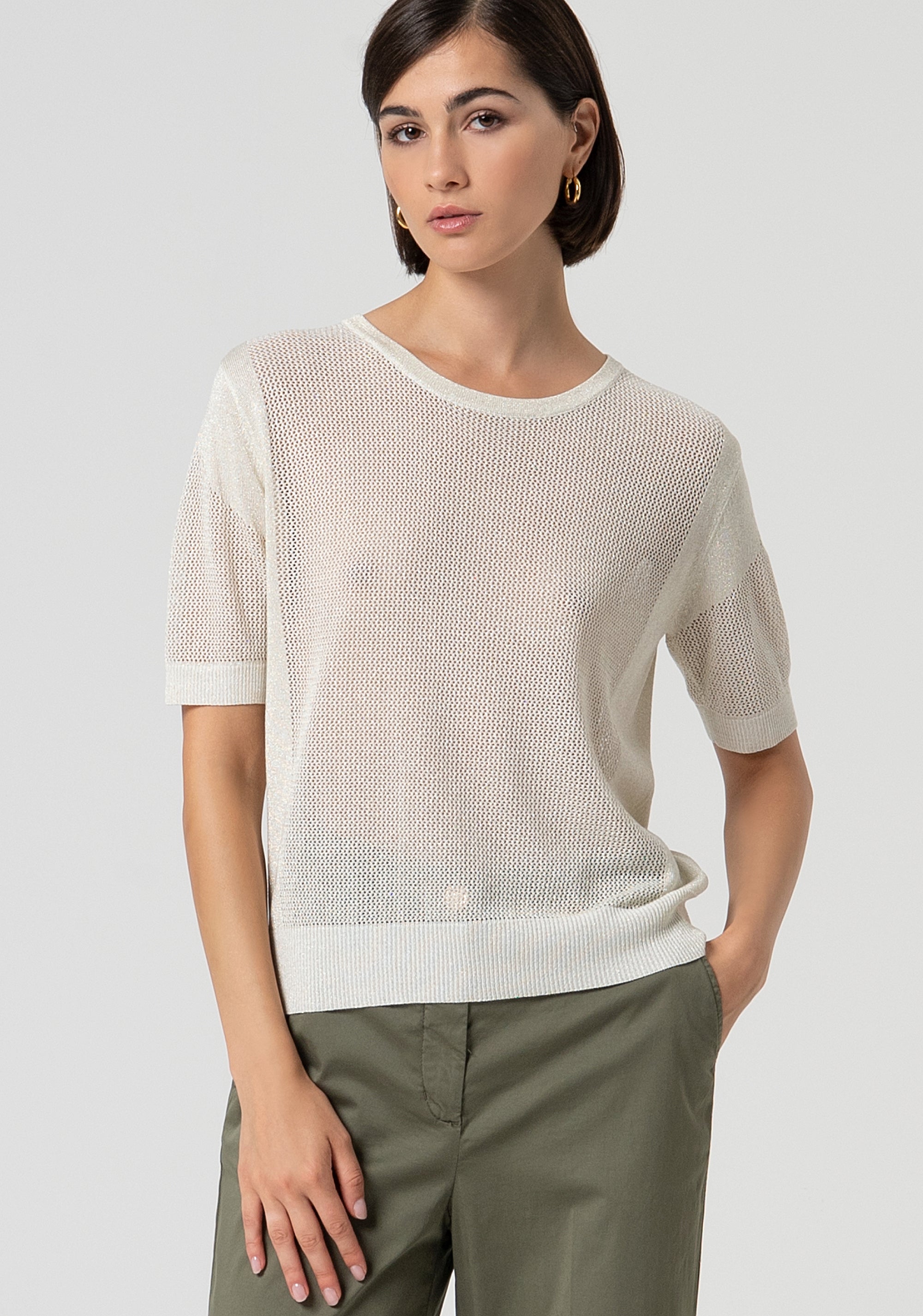 Knitwear regular fit with lurex Fracomina FS25ST7007K51401-150-1