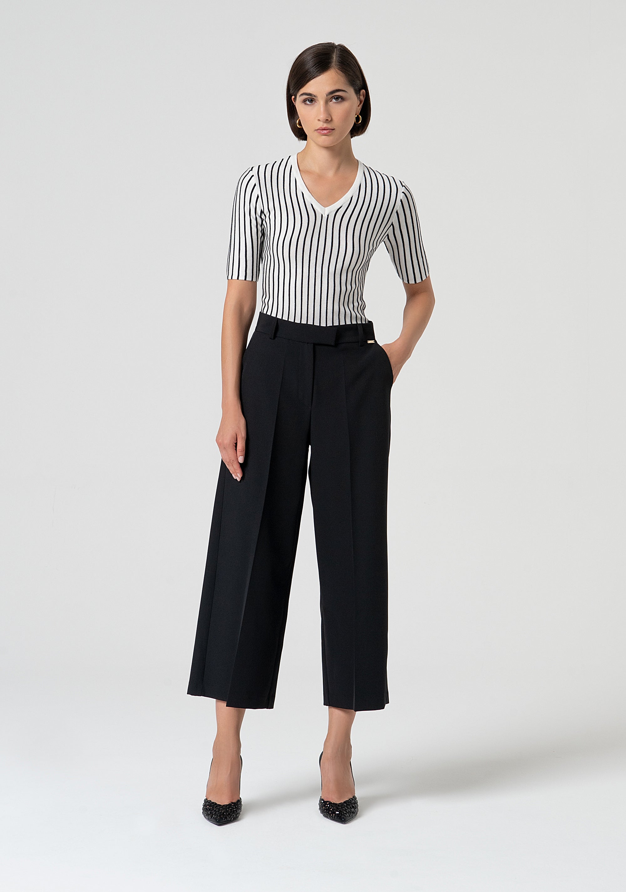 Pant cropped with regular waist Fracomina FS25SV9002W42901-053-1