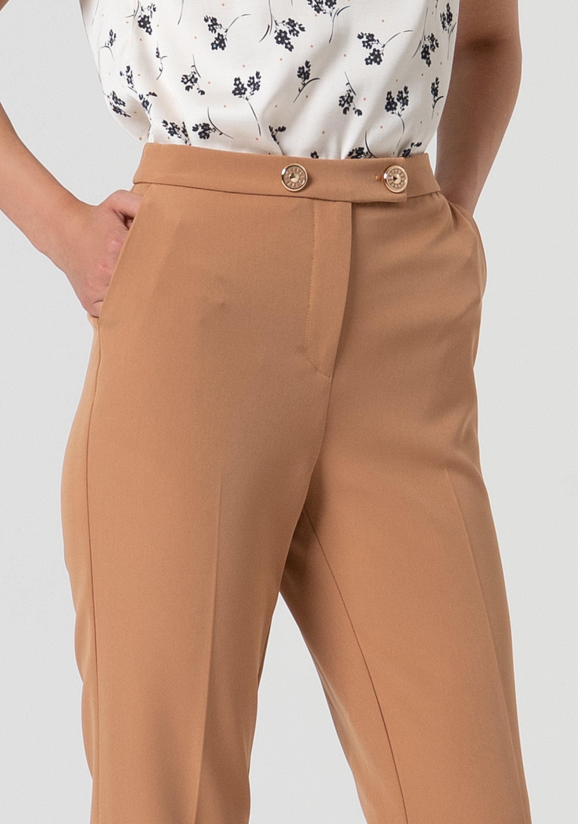 Bootcut pant made in shiny stretch fabric Fracomina FS25SVA001W42901-E11-2