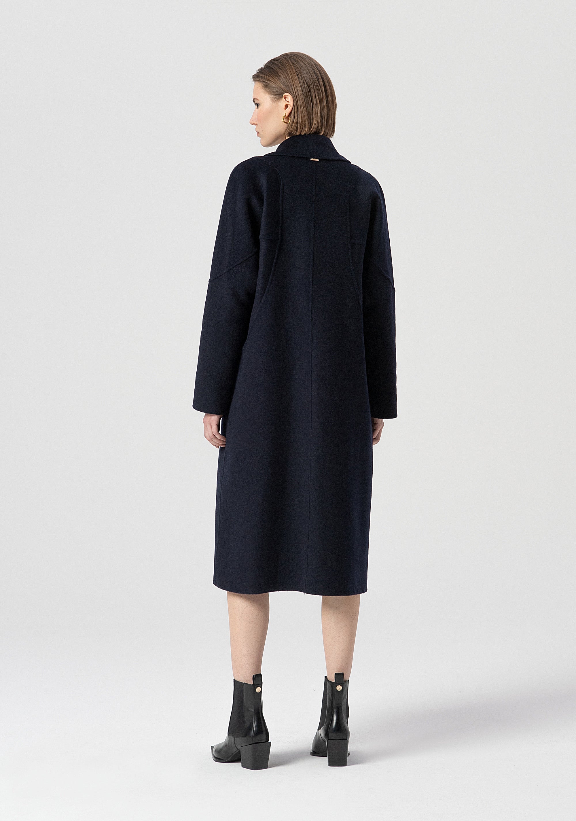 Long coat over fit double breasted with wool Fracomina FS25WC1003W74001-064-3
