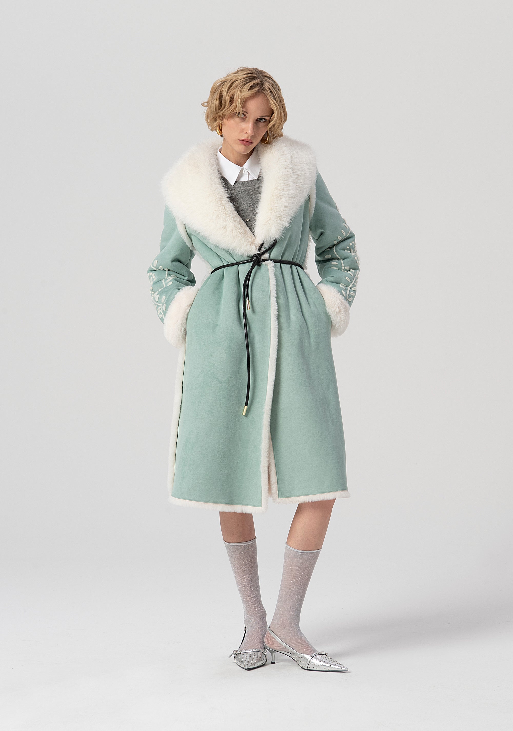Coat over fit with shawl collar Fracomina FS25WC1004O44601-806-1
