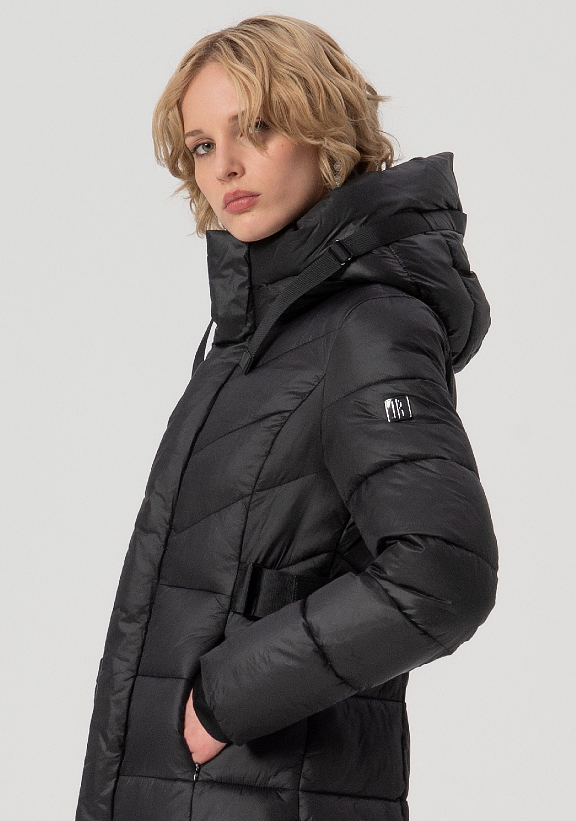 Long padded jacket regular fit made in quilted nylon Fracomina FS25WC3001O42301-053-2