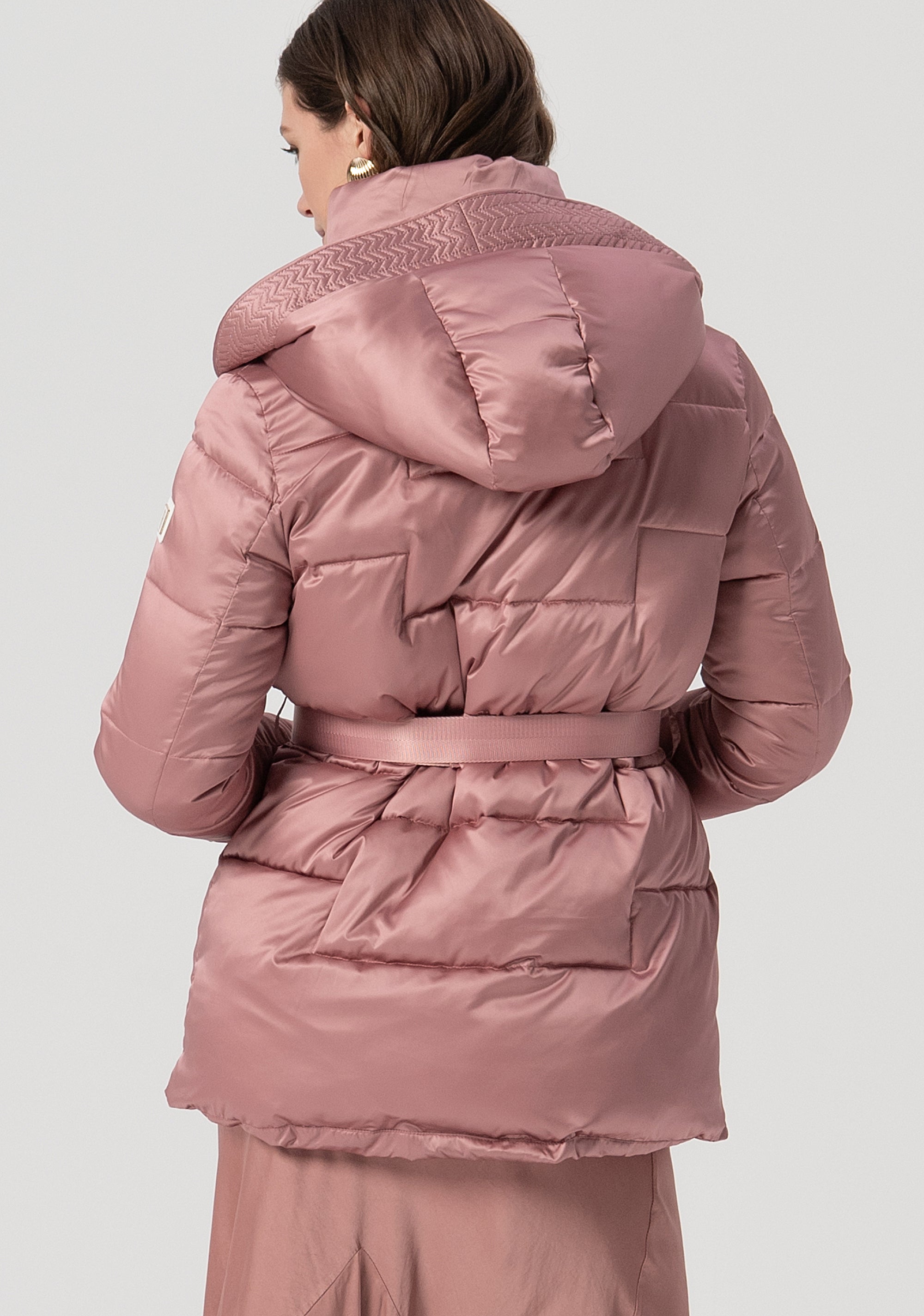 Padded jacket regular fit with hood Fracomina FS25WC3004O41201-238-3