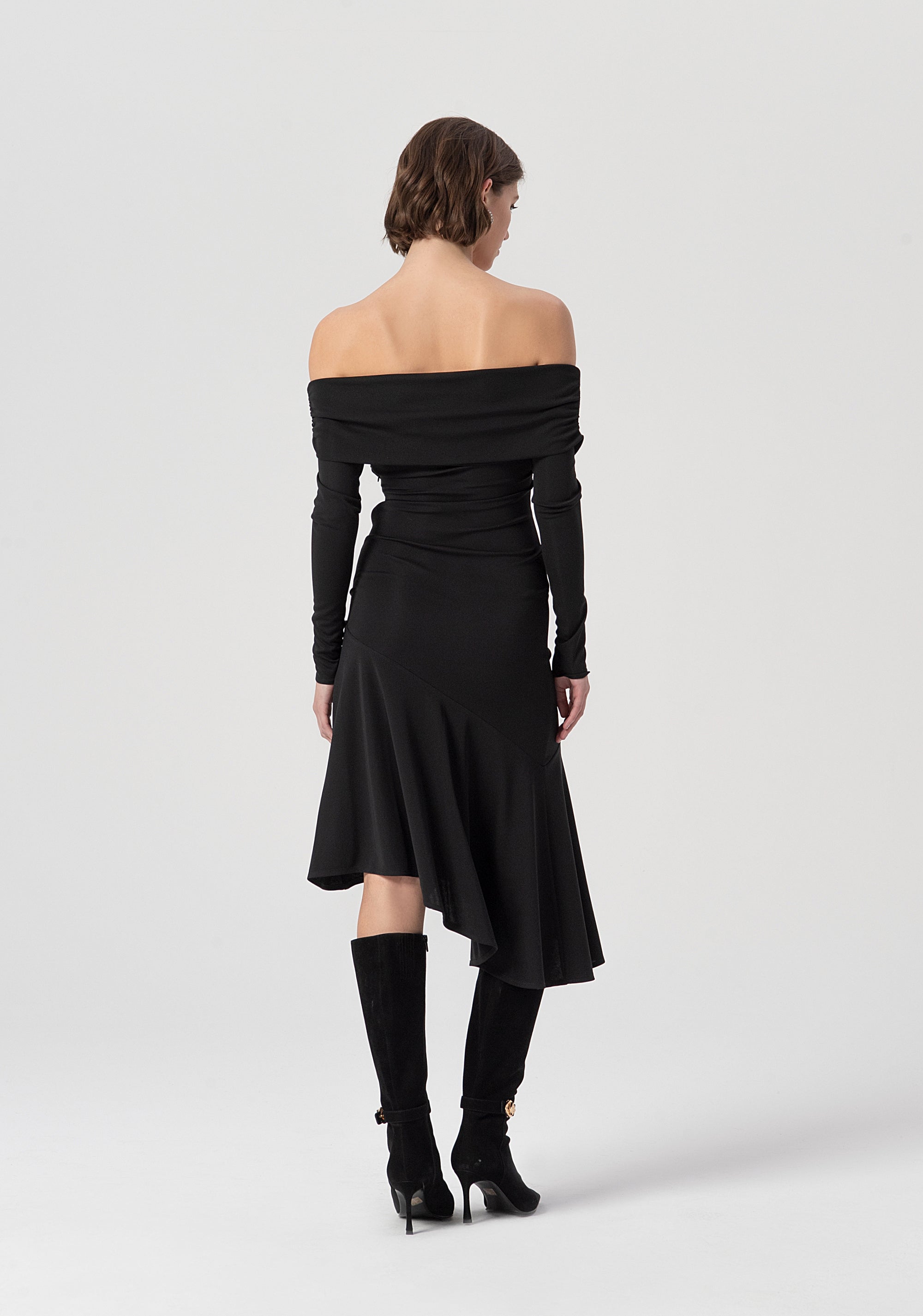 Dress slim fit middle length made in stretch fabric Fracomina FS25WD2008W62601-053-3
