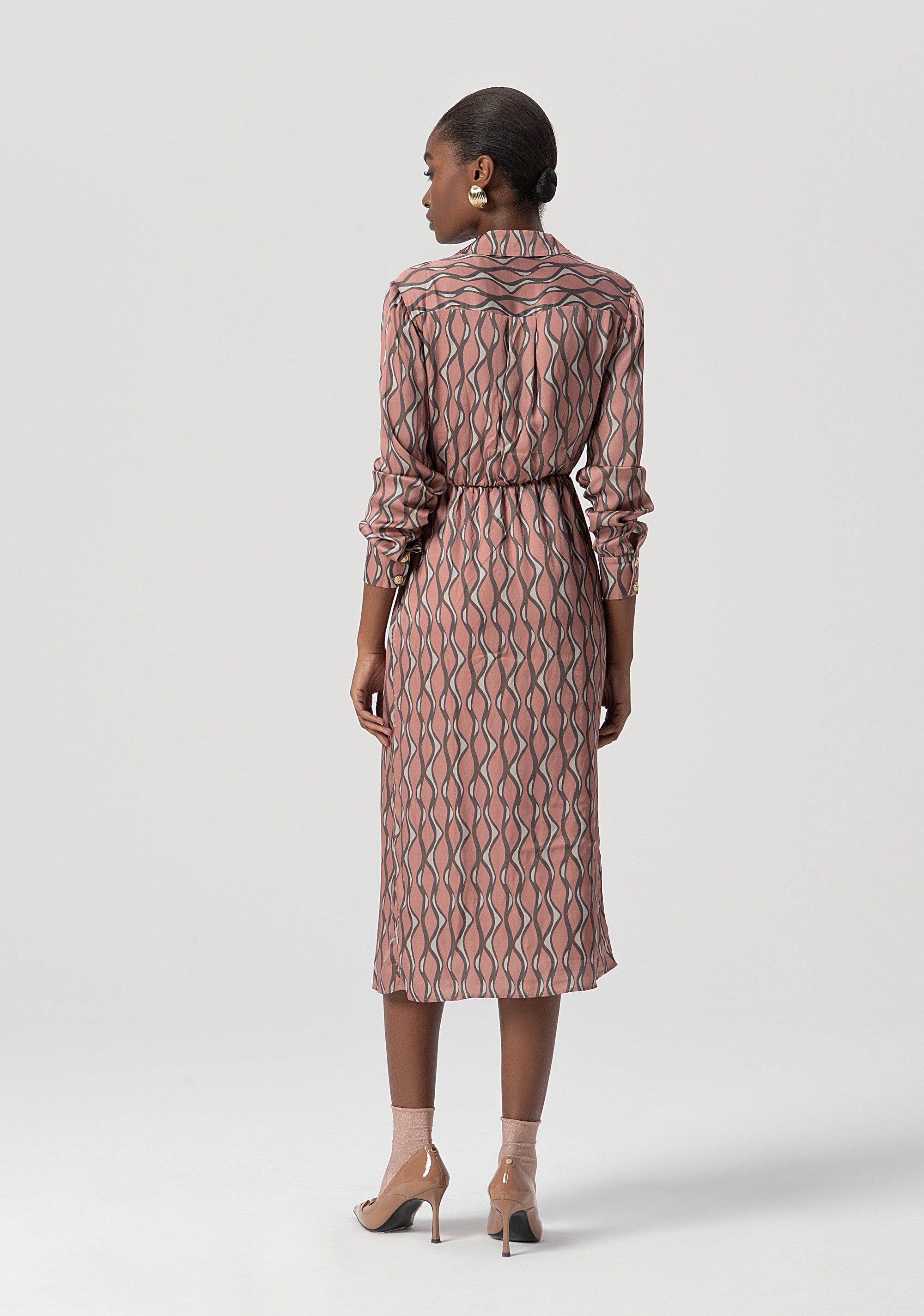 Dress regular fit middle length with conceptual pattern Fracomina FS25WD2011W651K5-238-3