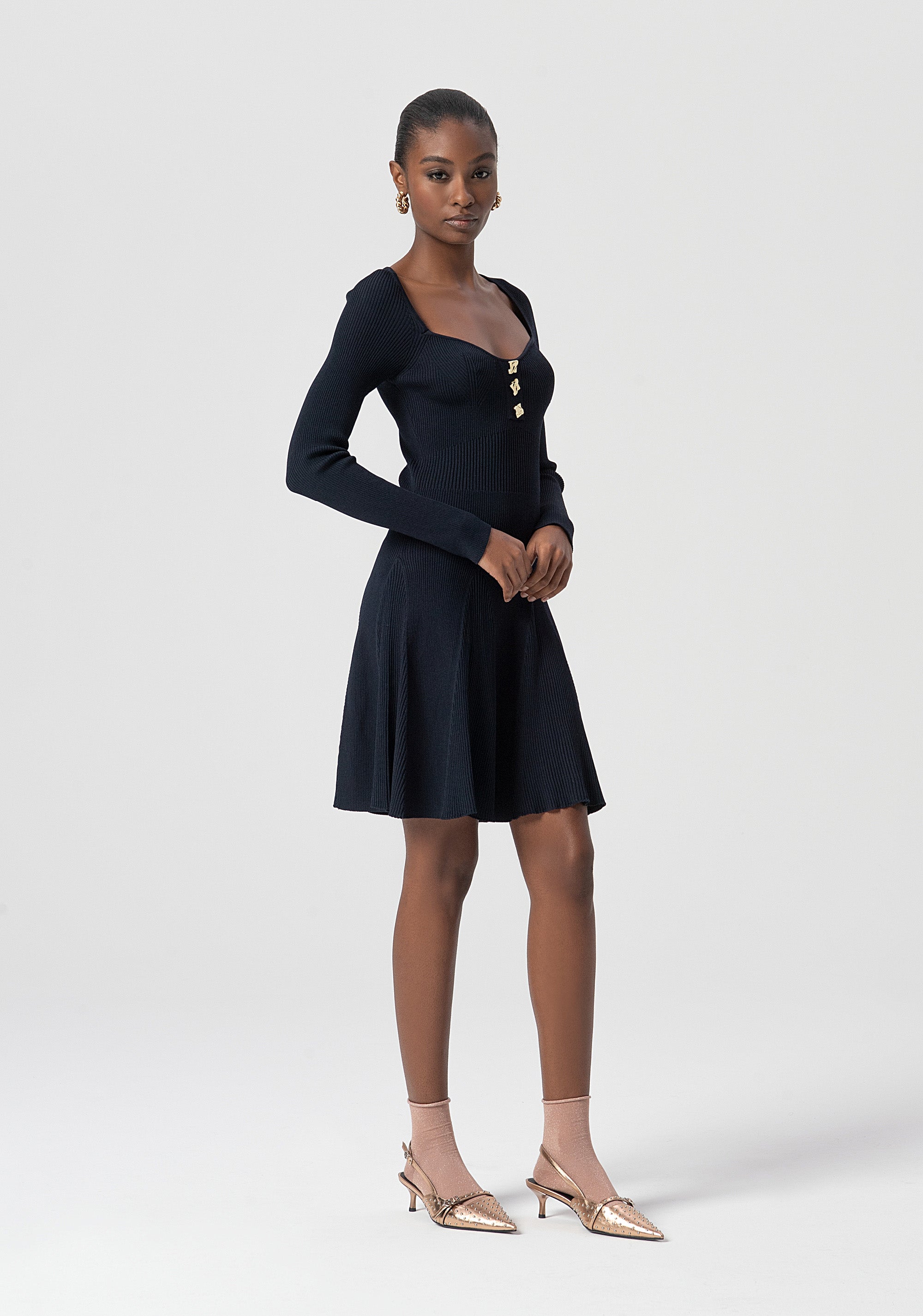 Knitted mini dress regular fit Fracomina FS25WD5004K41601-064-3