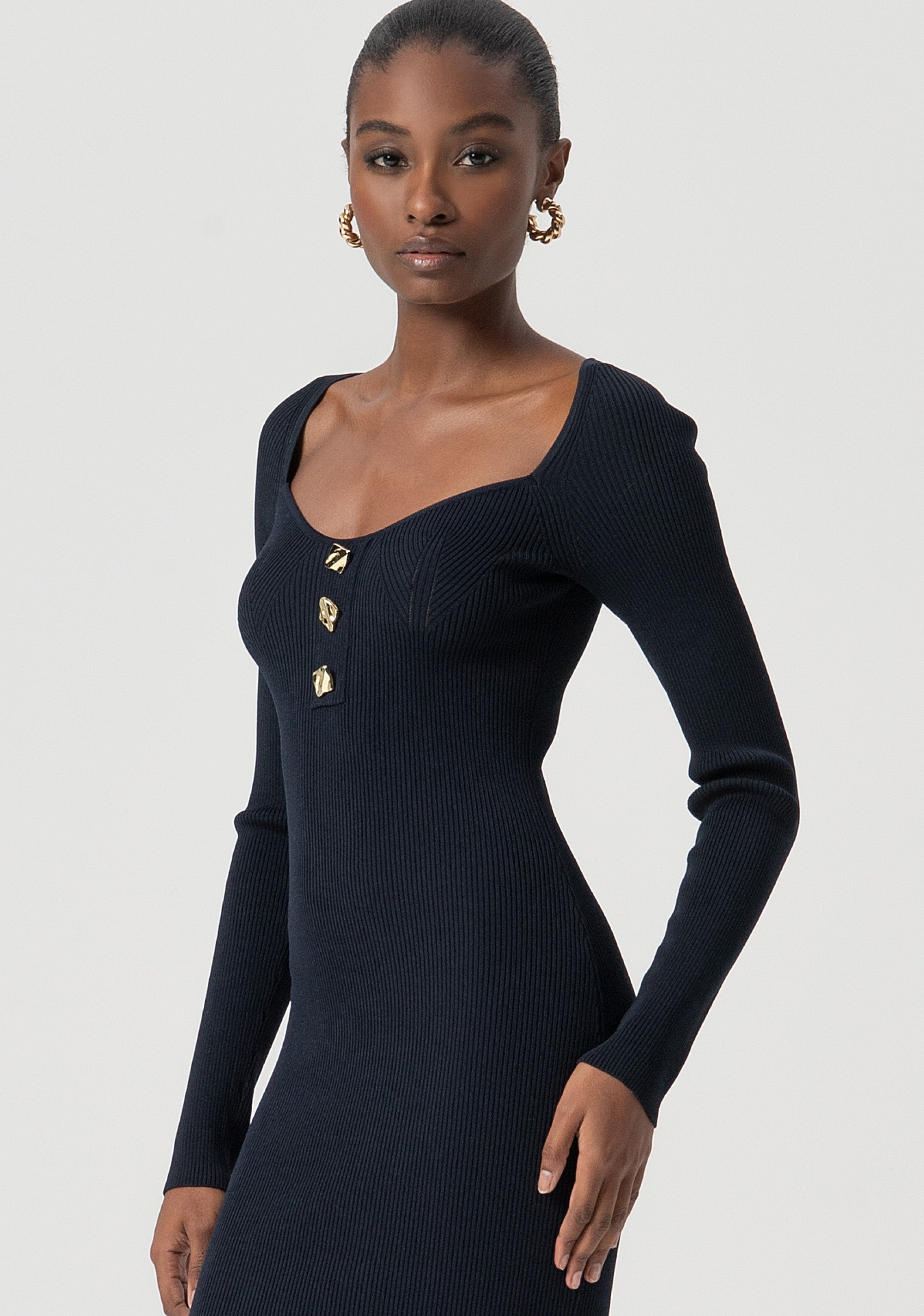 Knitted dress slim fit middle length Fracomina FS25WD5005K41601-064-2