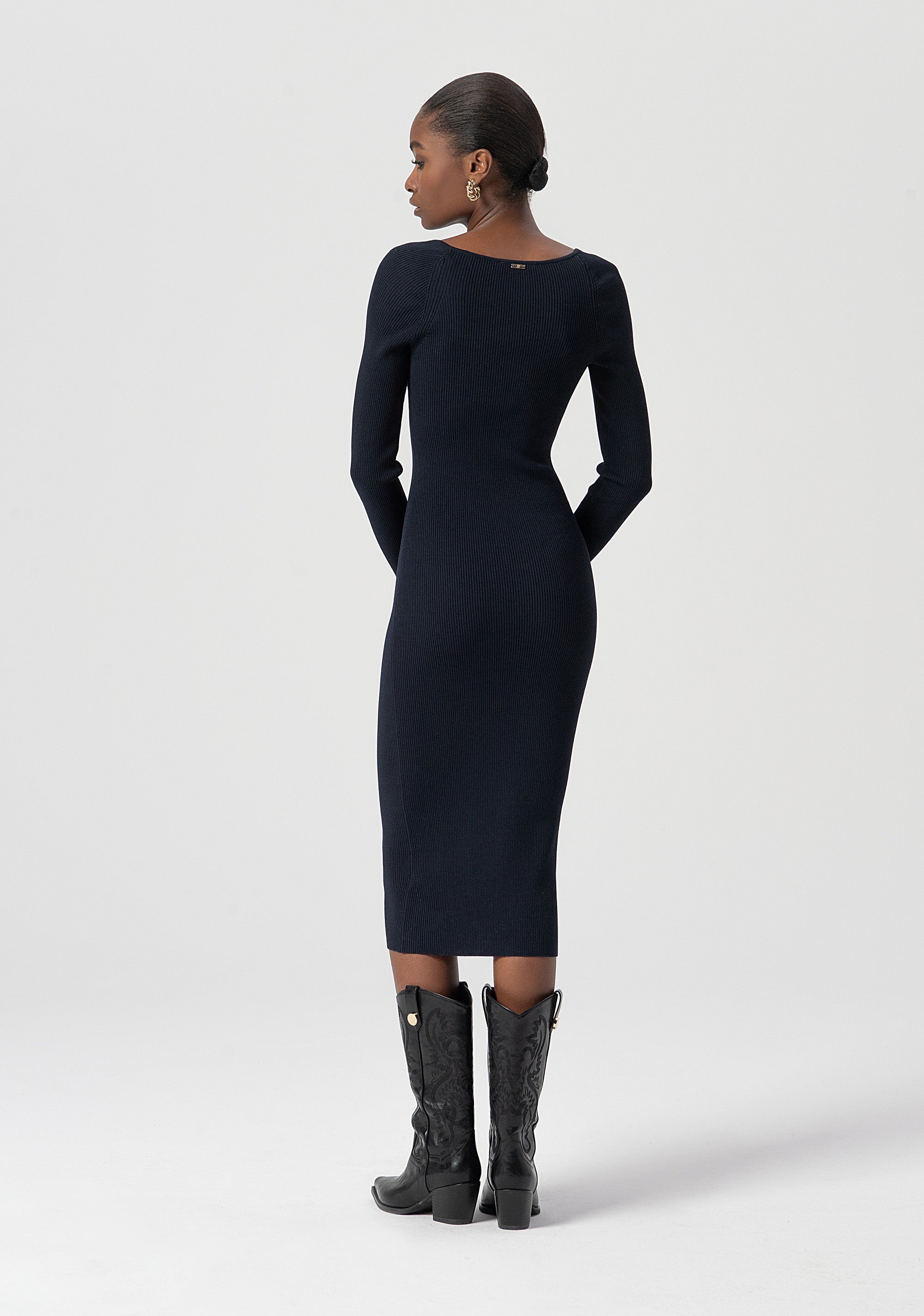 Knitted dress slim fit middle length Fracomina FS25WD5005K41601-064-3