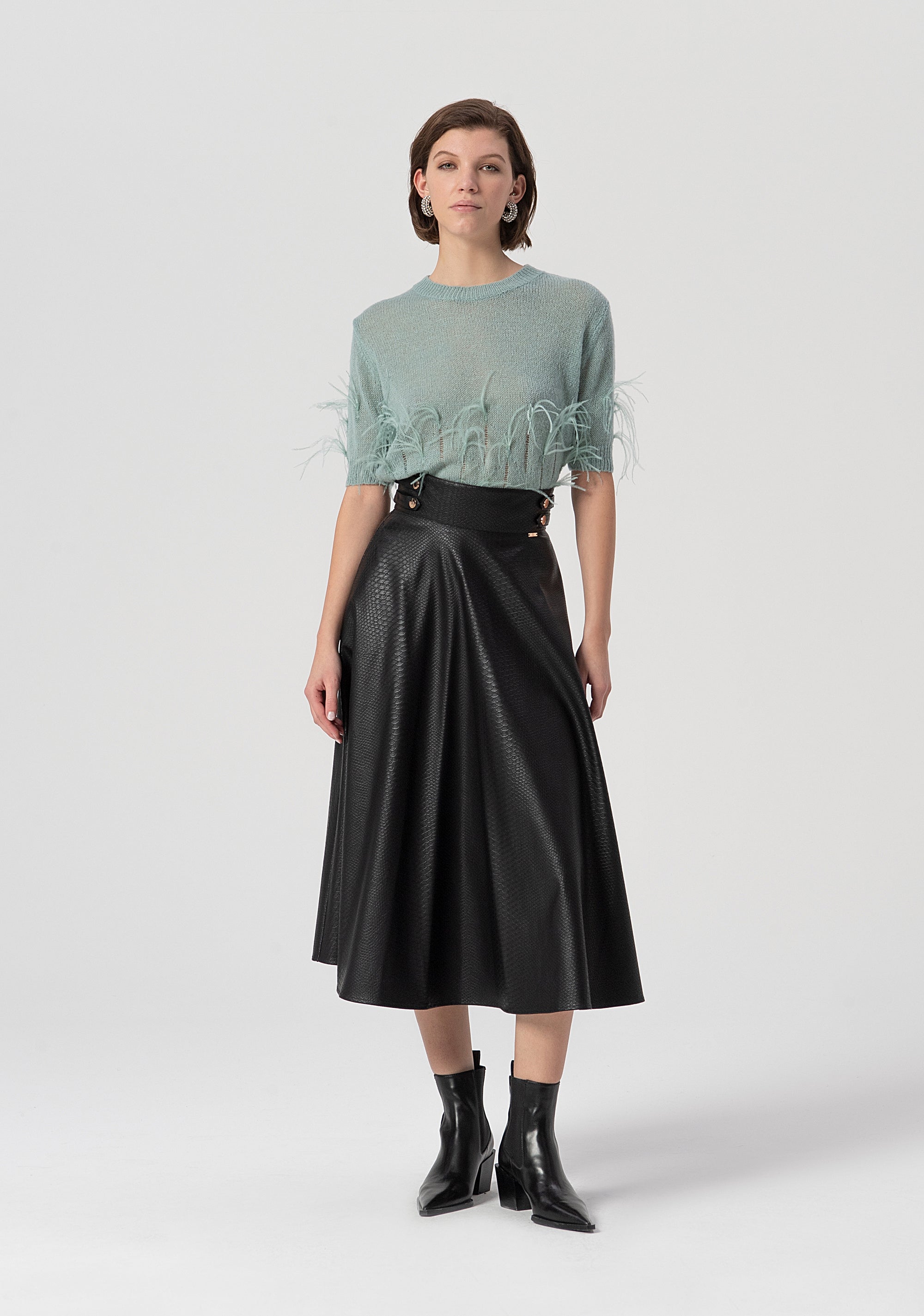 Skirt flared middle length Fracomina FS25WG2001P41101-053-1