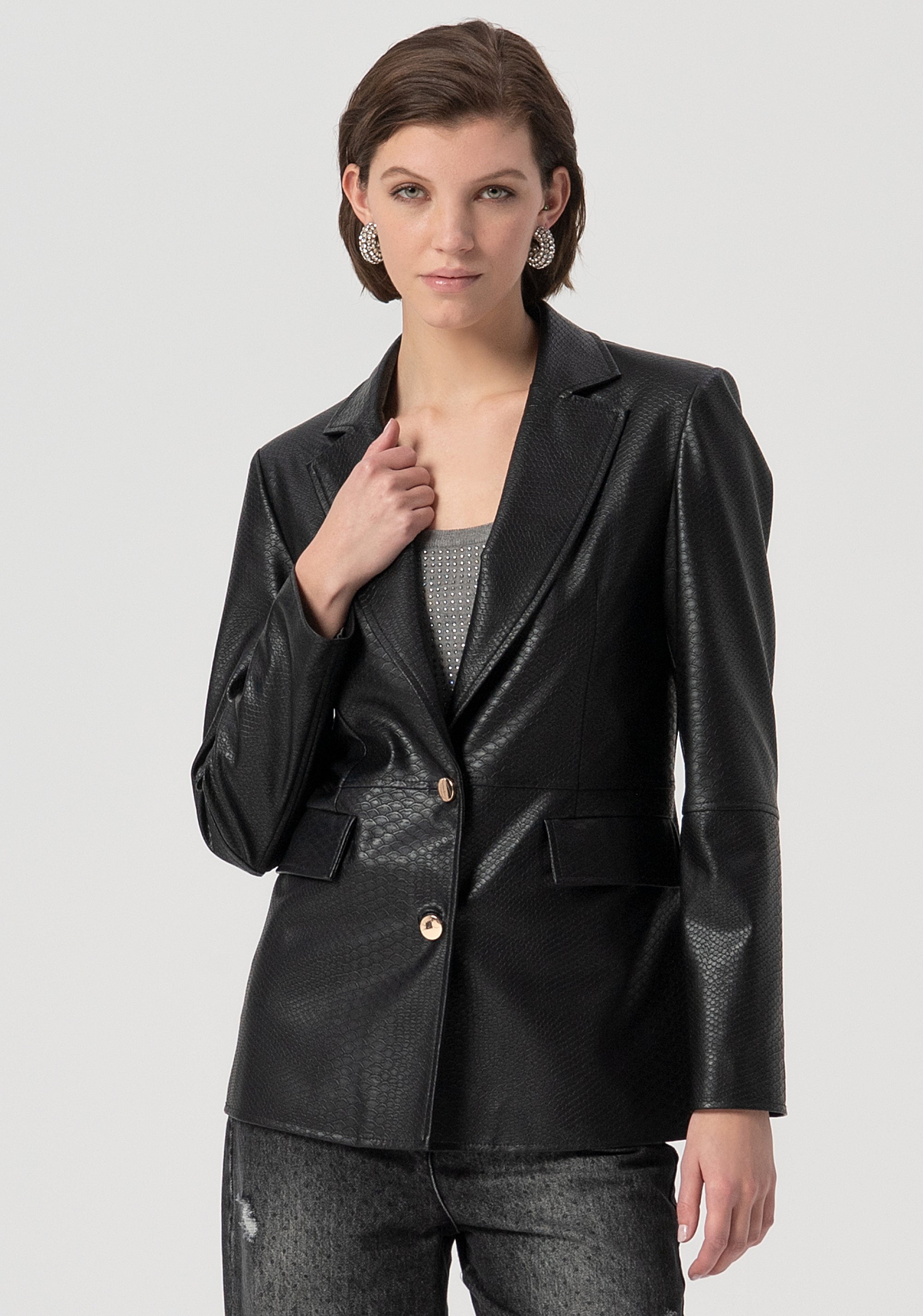 Blazer jacket regular fit single breasted Fracomina FS25WJ2001P41101-053-1