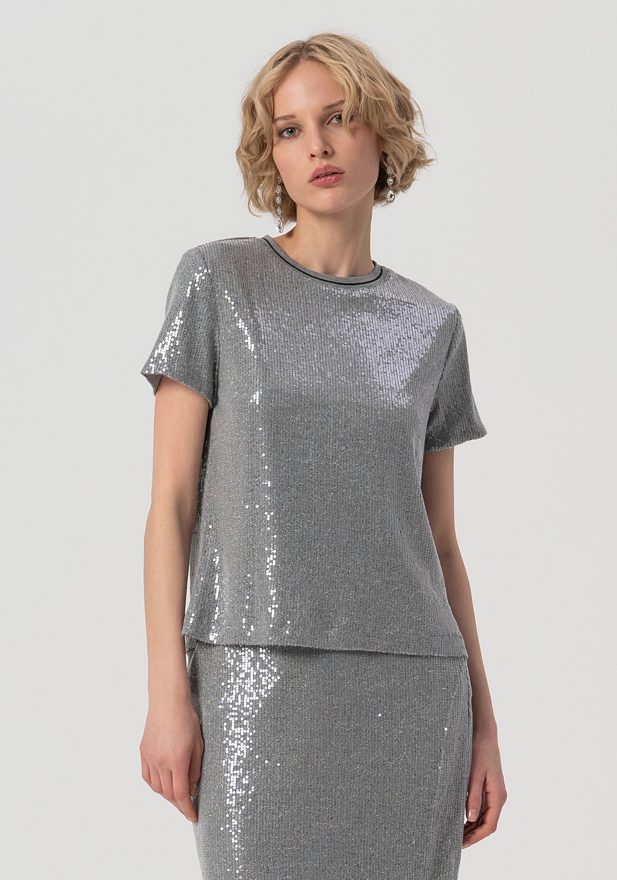 Blouse regular fit with sequins Fracomina FS25WT1001W53601-156-1