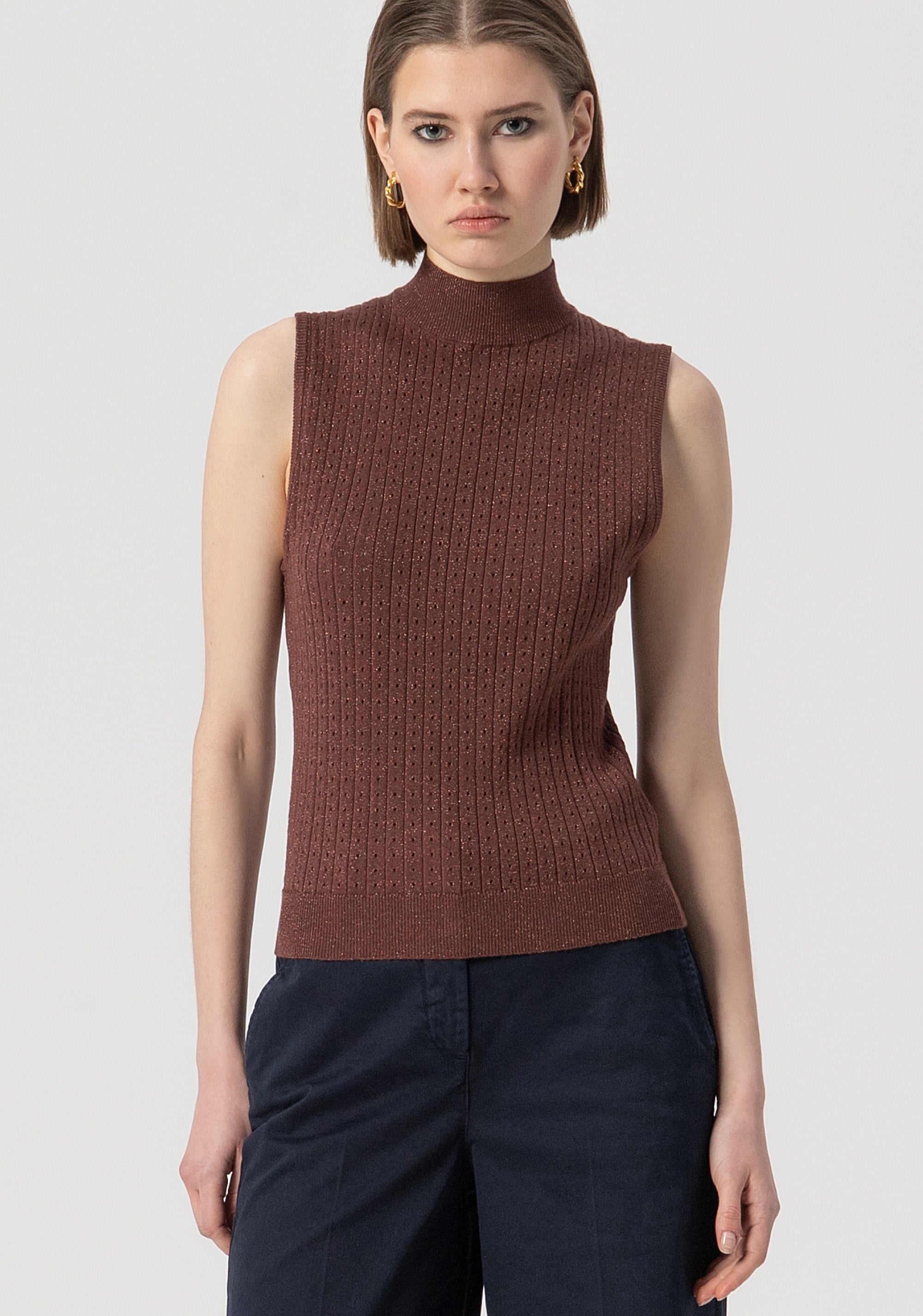 Knitted tank top Fracomina FS25WT4006K501Q7-639-1