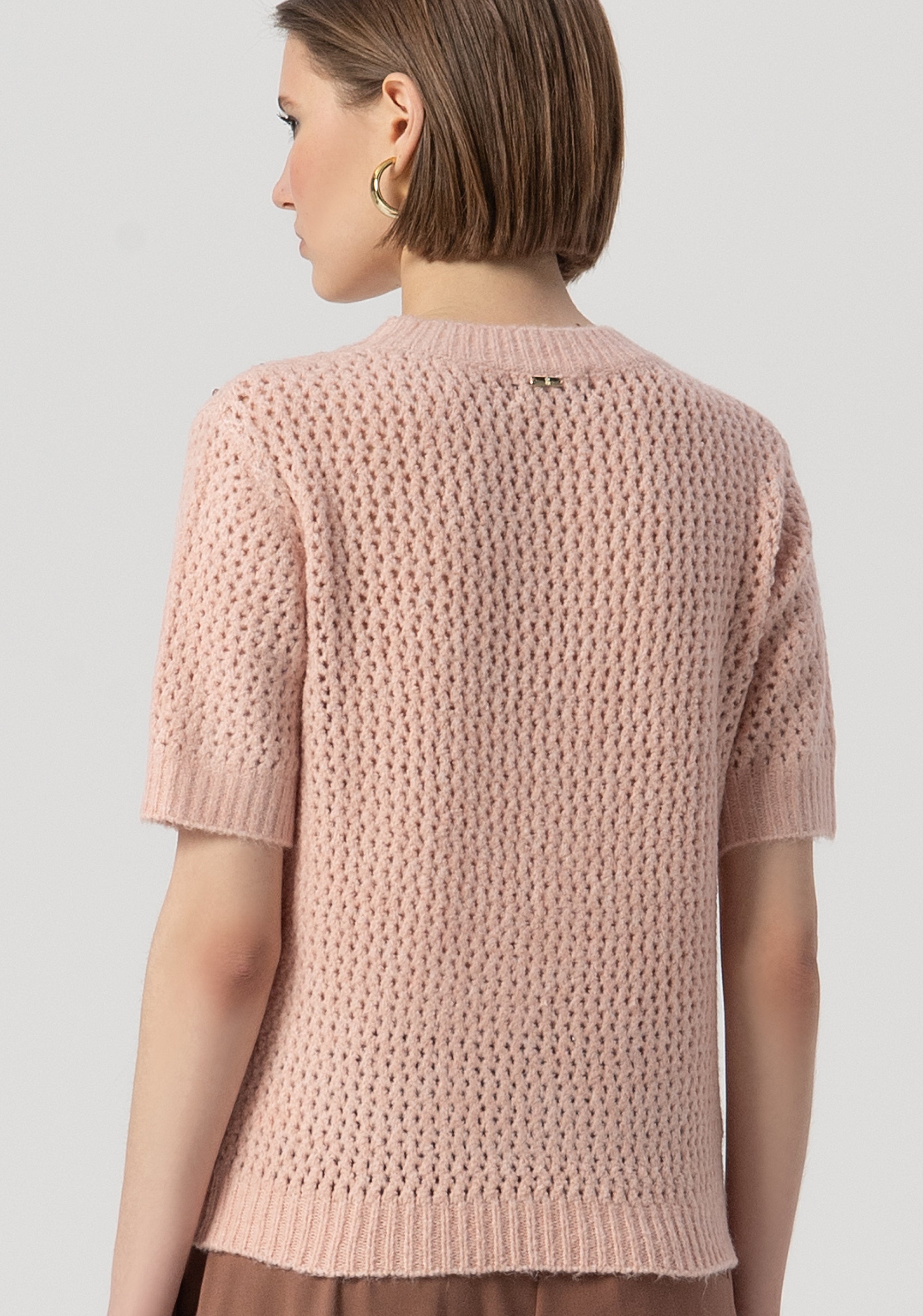 Knitwear regular fit with overlock Fracomina FS25WT7008K45701-444-3