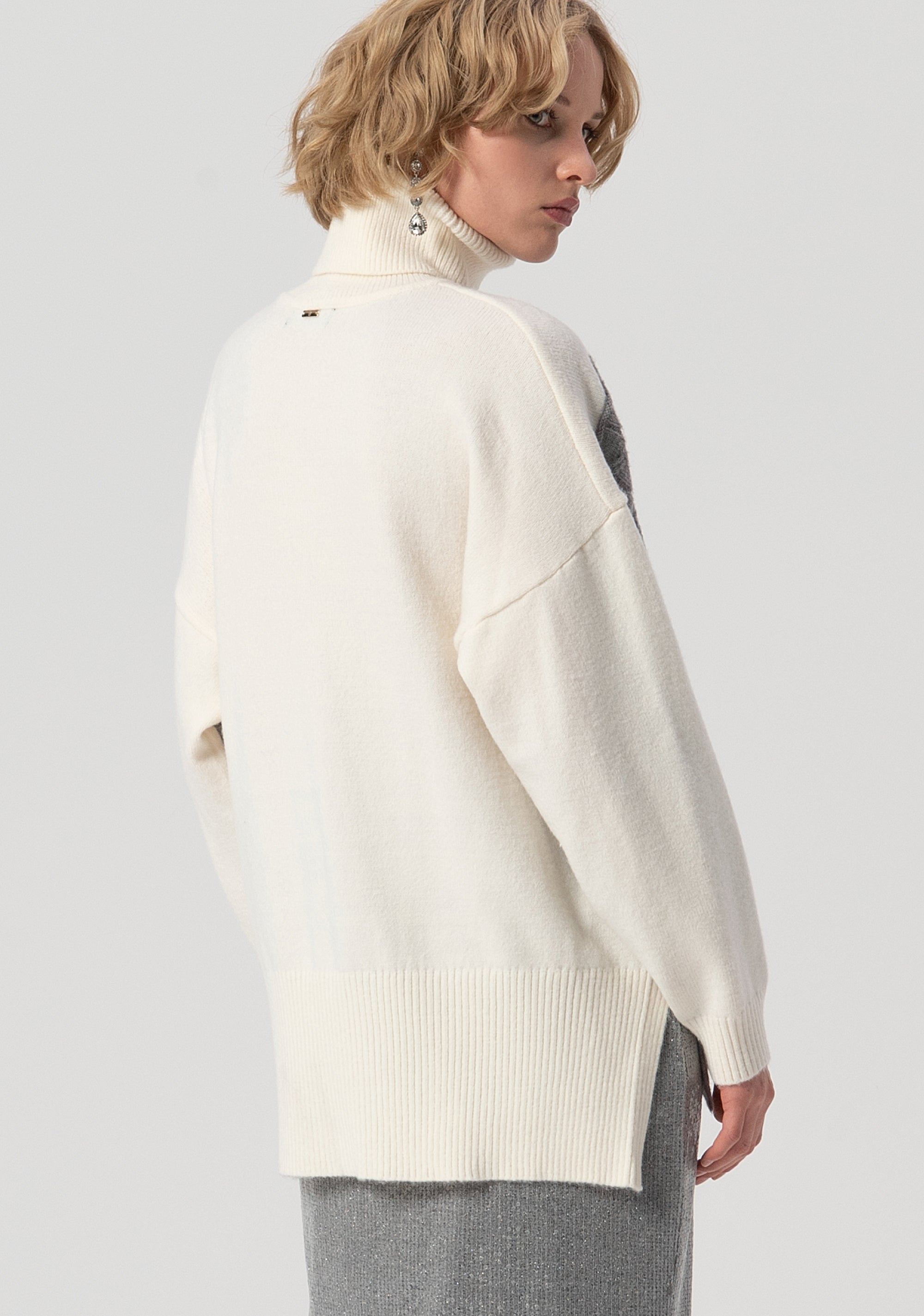 Knitwear over fit with plaits detail Fracomina FS25WT7015K47101-636-3