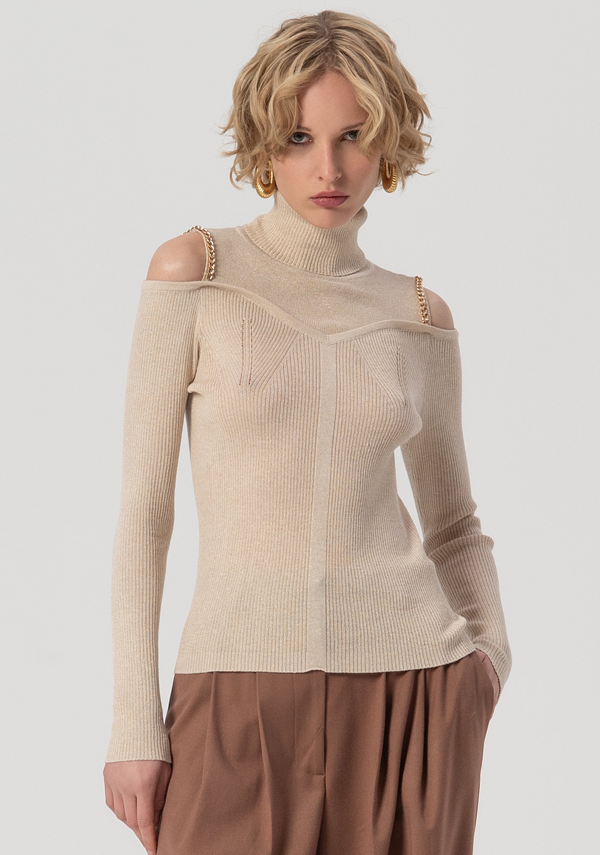 Knitwear slim fit with ribs Fracomina FS25WT7020K559Q7-050-1_cde5ba22-9067-4883-81c2-12d4b5f9f539