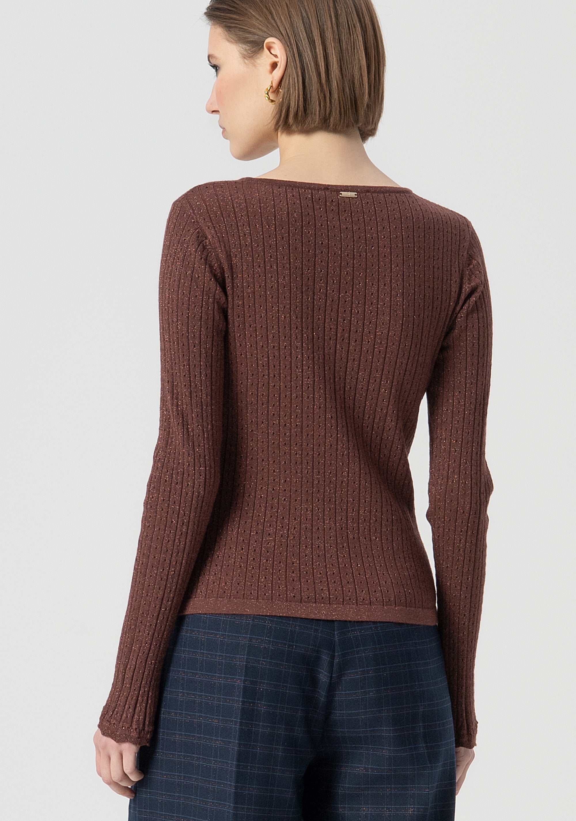 Knitwear slim fit with lurex Fracomina FS25WT7021K501Q7-639-3