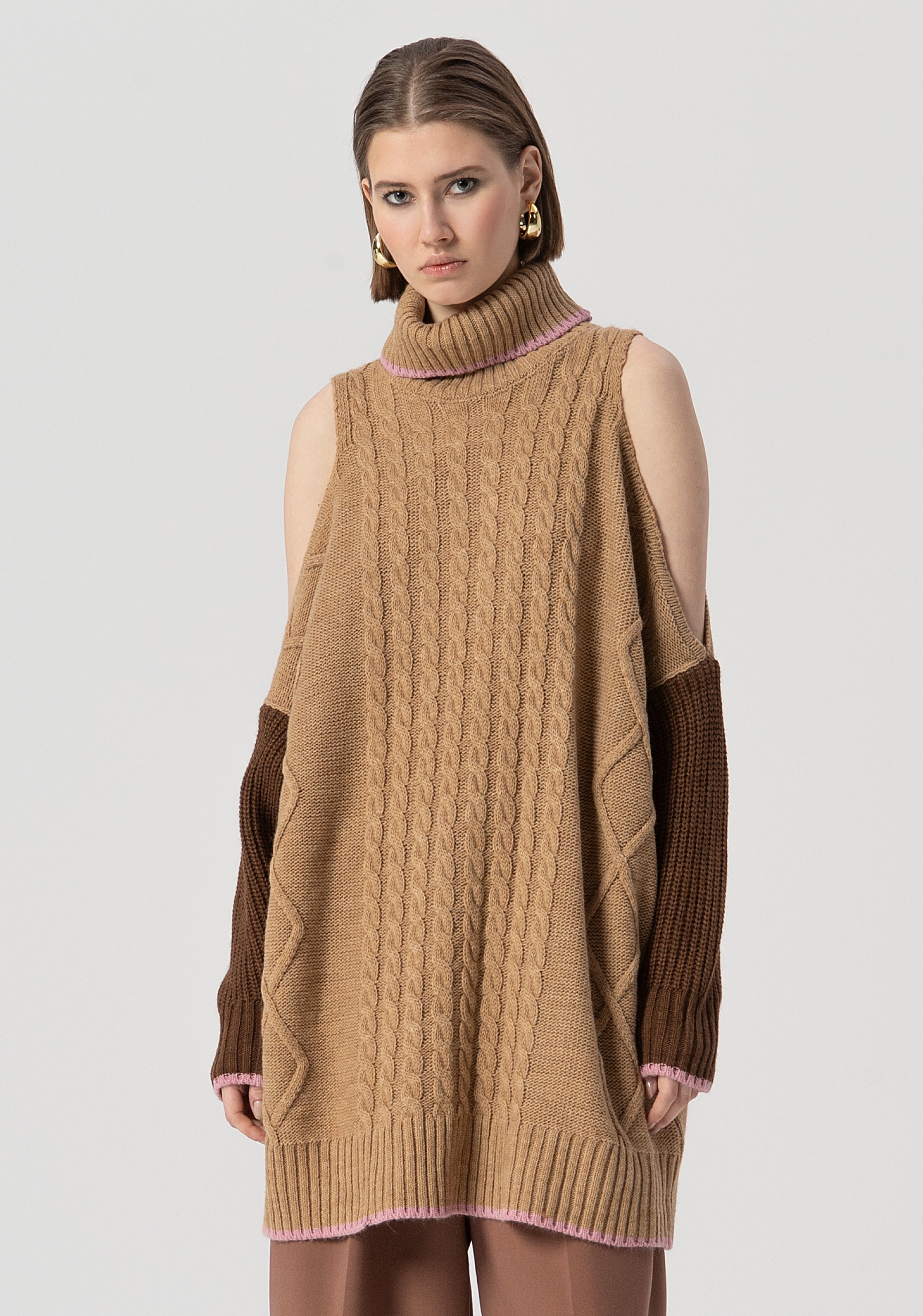 Knitwear over fit with wool and alpaca Fracomina FS25WT7028K53501-210-1
