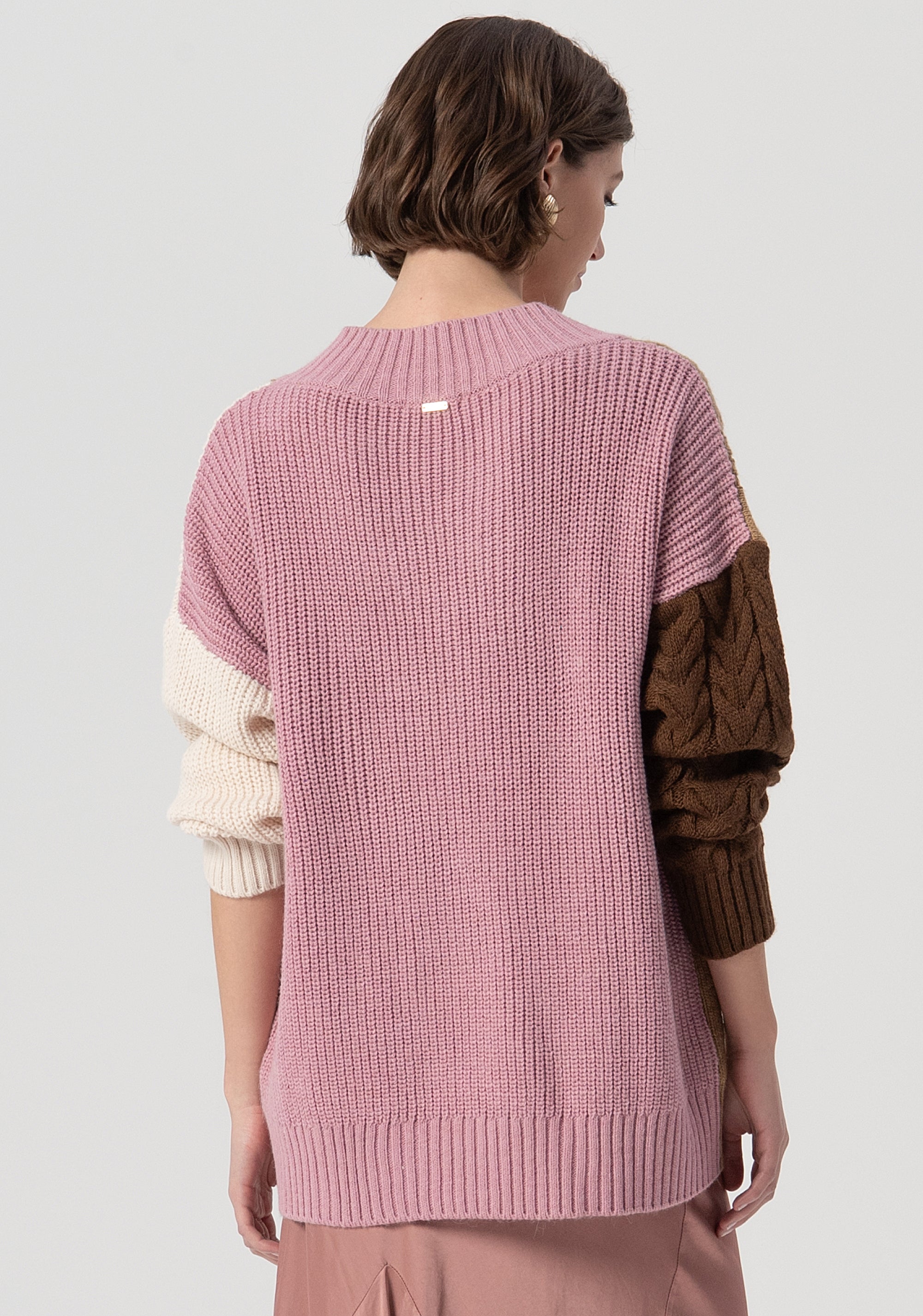 Knitwear over fit with wool and alpaca Fracomina FS25WT7029K53501-210-4