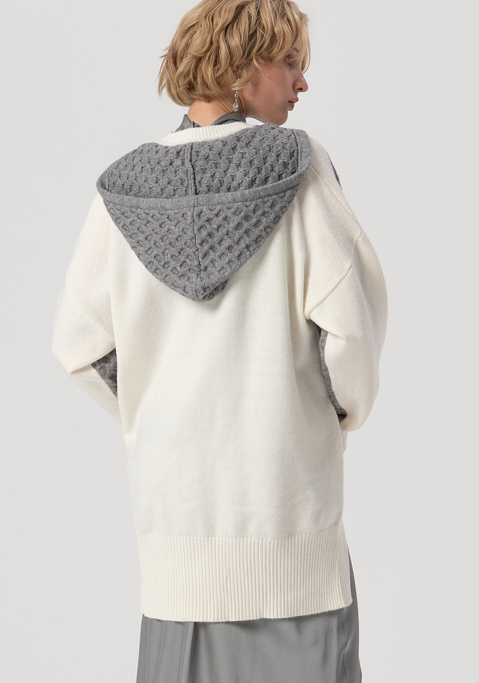 Cardigan over fit with plaits details Fracomina FS25WT8001K47101-636-3