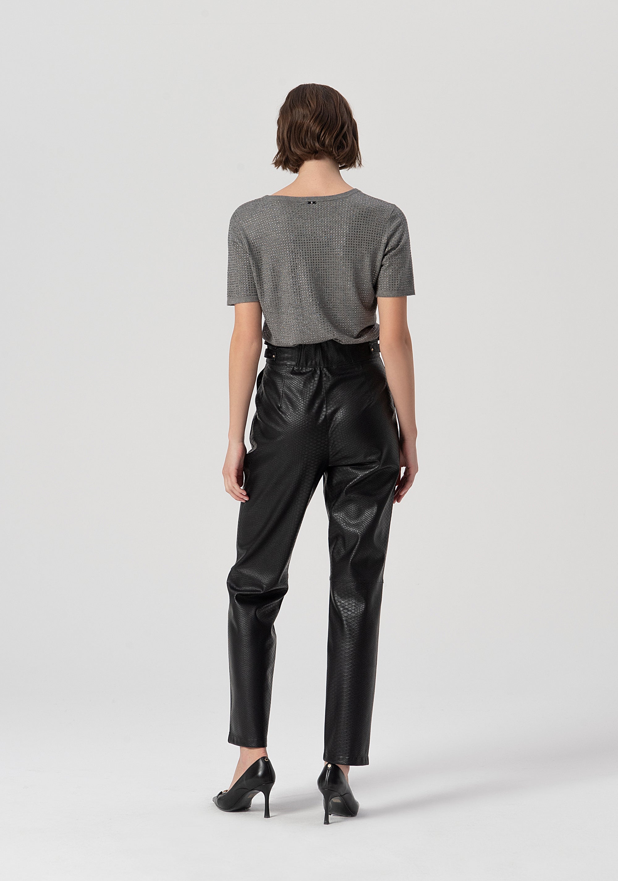 Cigarette pant with high waist Fracomina FS25WV2001P41101-053-4