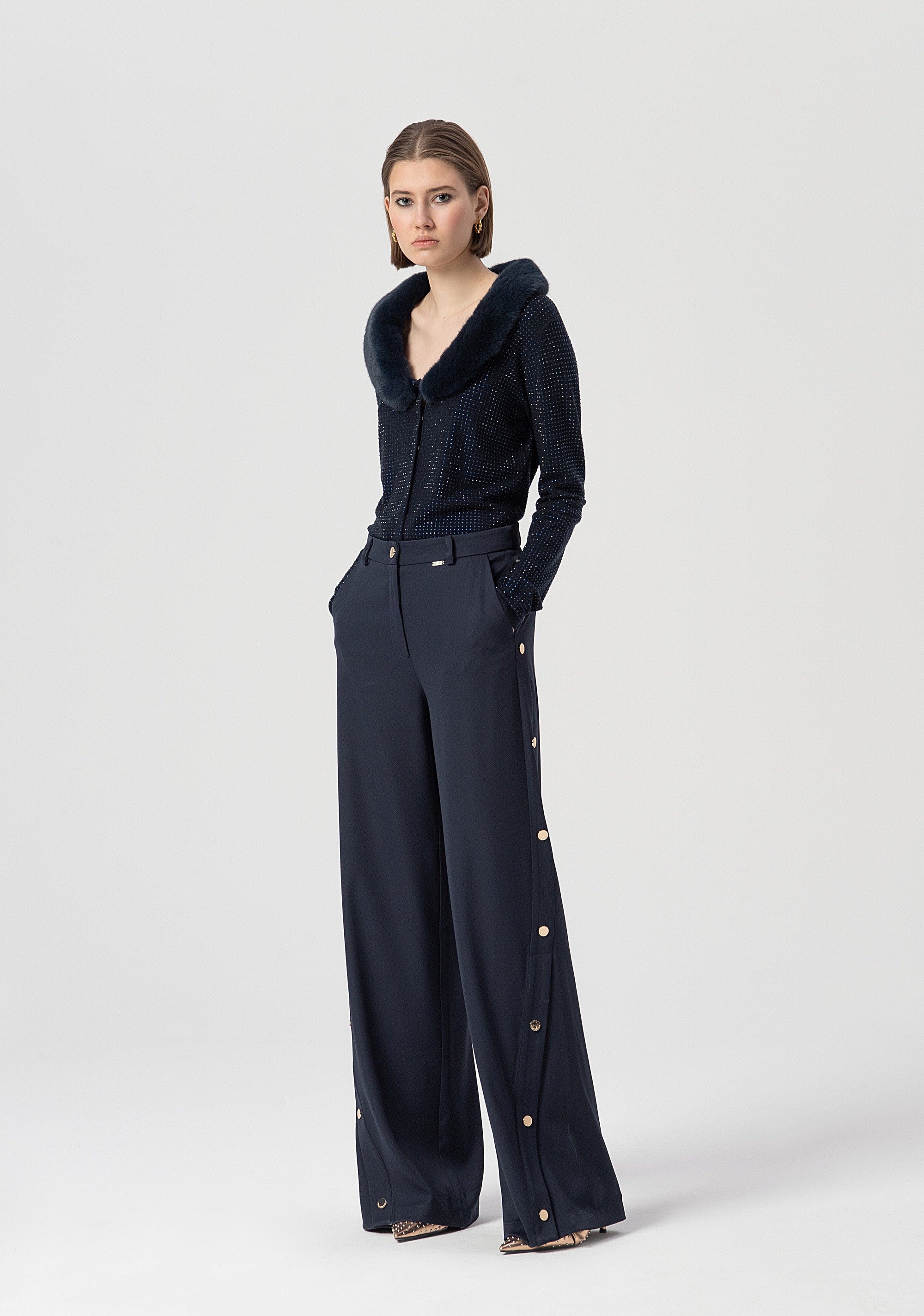 Palazzo pant flared Fracomina FS25WV3001W47601-064-1