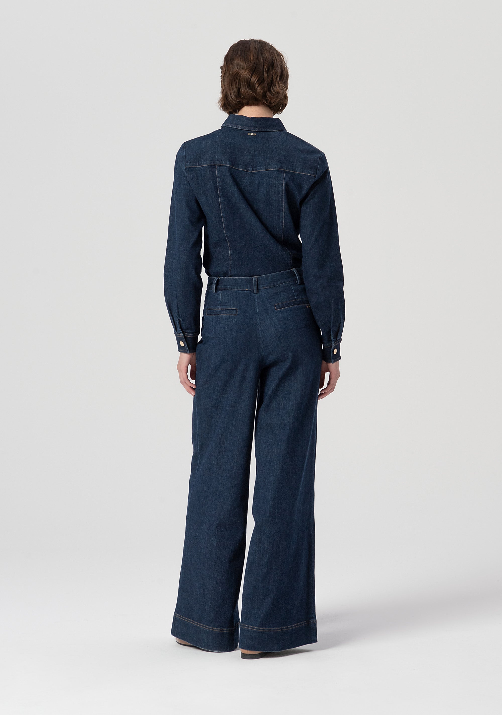 High-Waisted Wide-Leg Jeans Fracomina FS25WV3004W78201-064-3