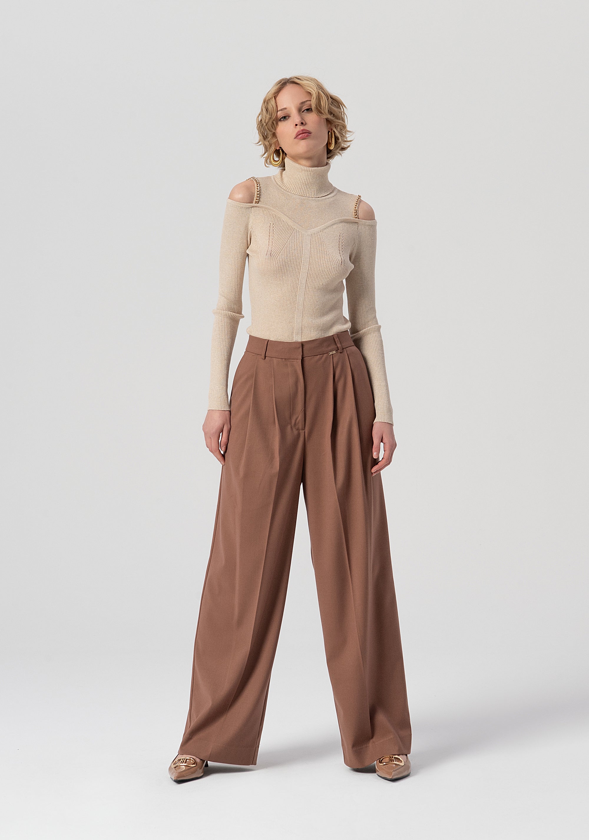Palazzo pant flared Fracomina FS25WV3016W66101-091-1