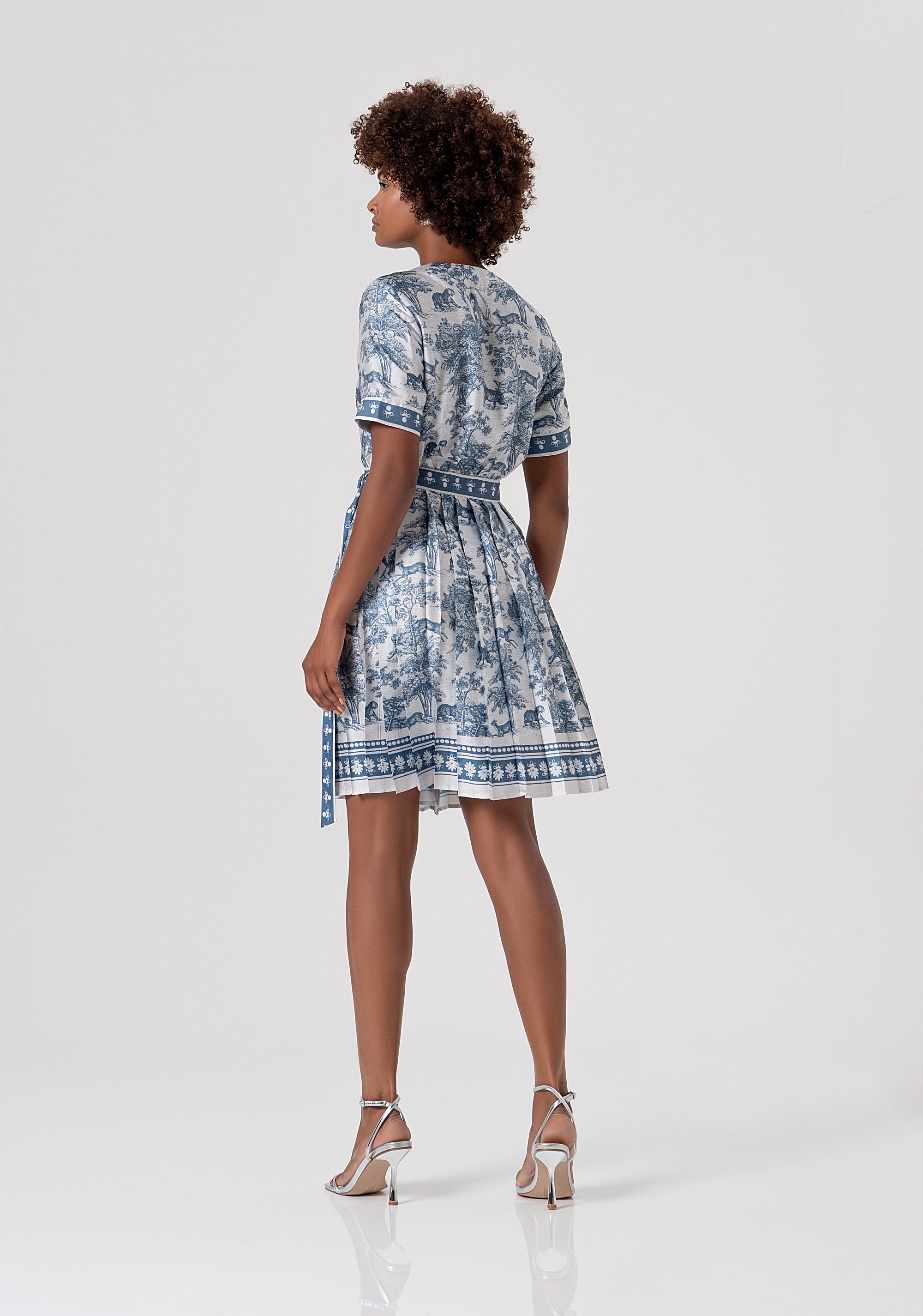 Mini wrap dress regular fit with fantasy pattern Fracomina FS26SD1010W435K5-083-3