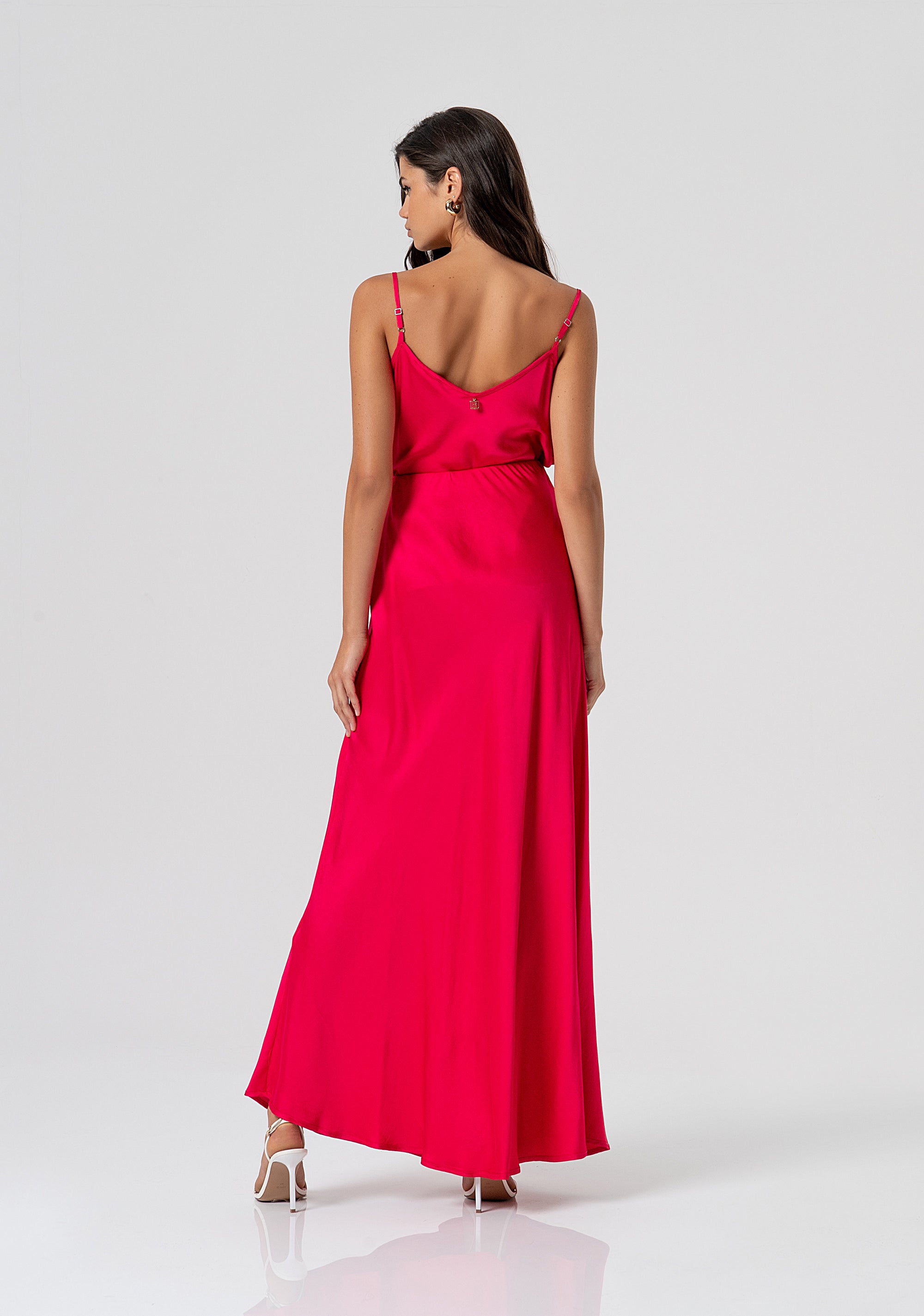 Long skirt regular fit made in viscose satin Fracomina FS26SG3001W58301-689-4