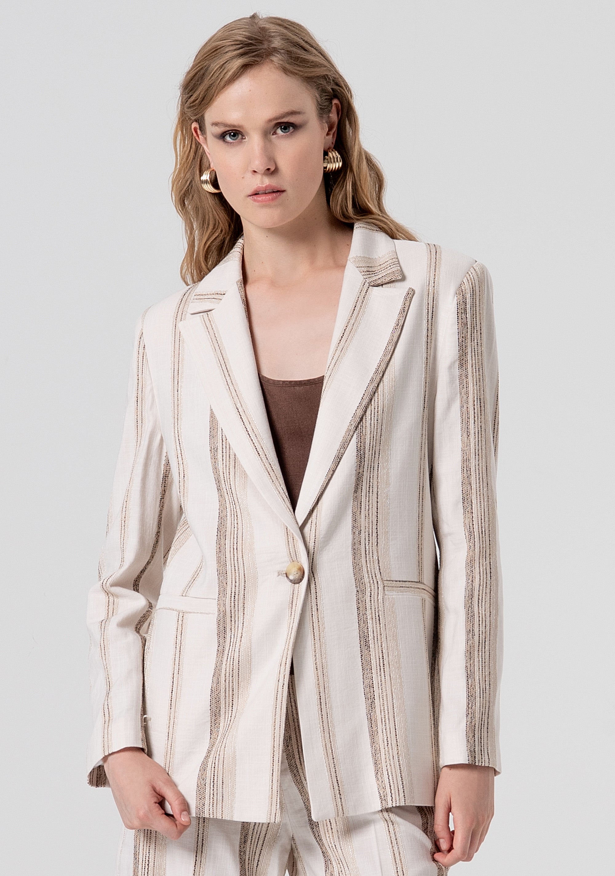 Blazer jacket regular fit single breasted Fracomina FS26SJ2003W840N8-050