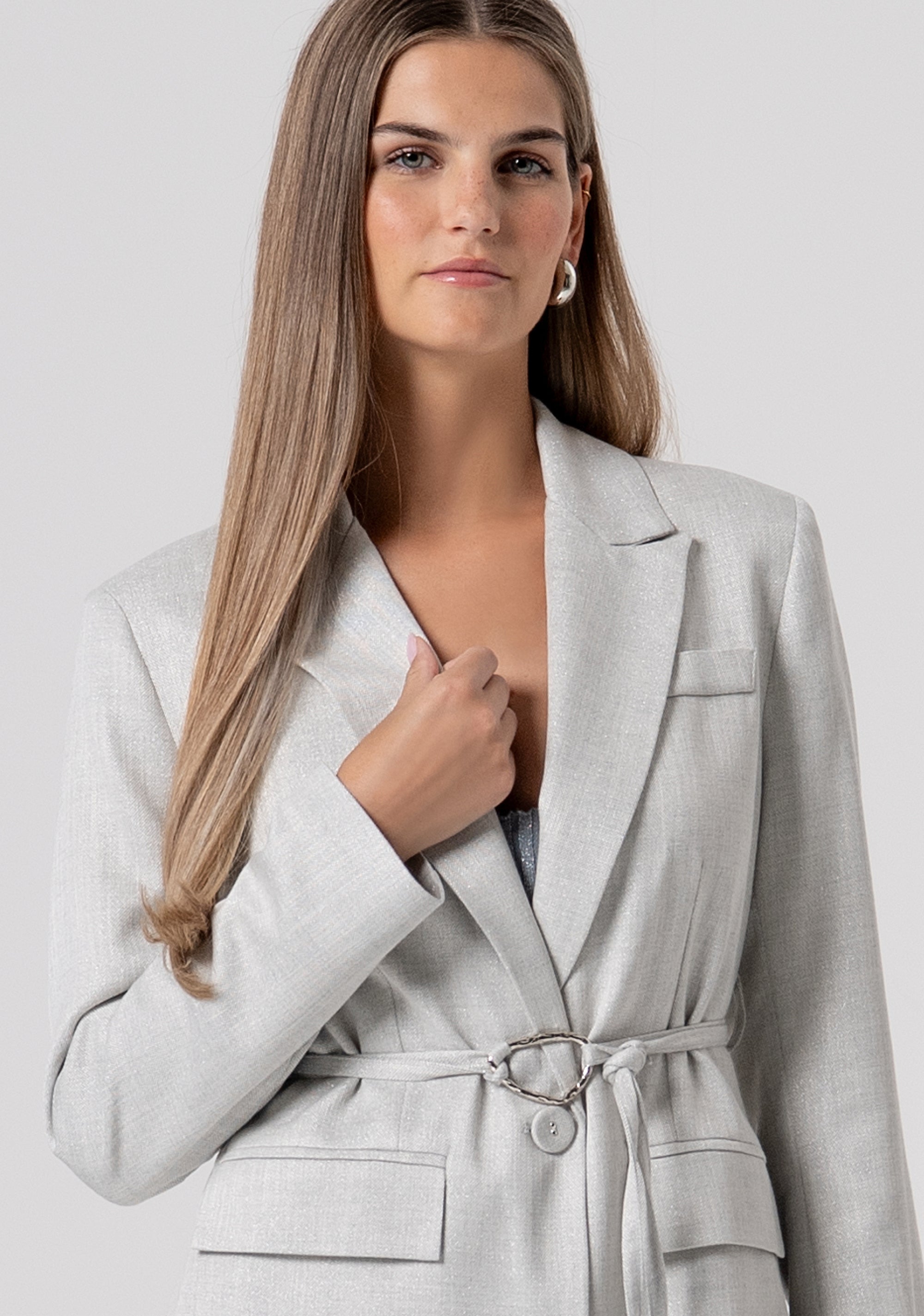 Long blazer jacket regular fit single breasted Fracomina FS26SJ3003W84501-179-2