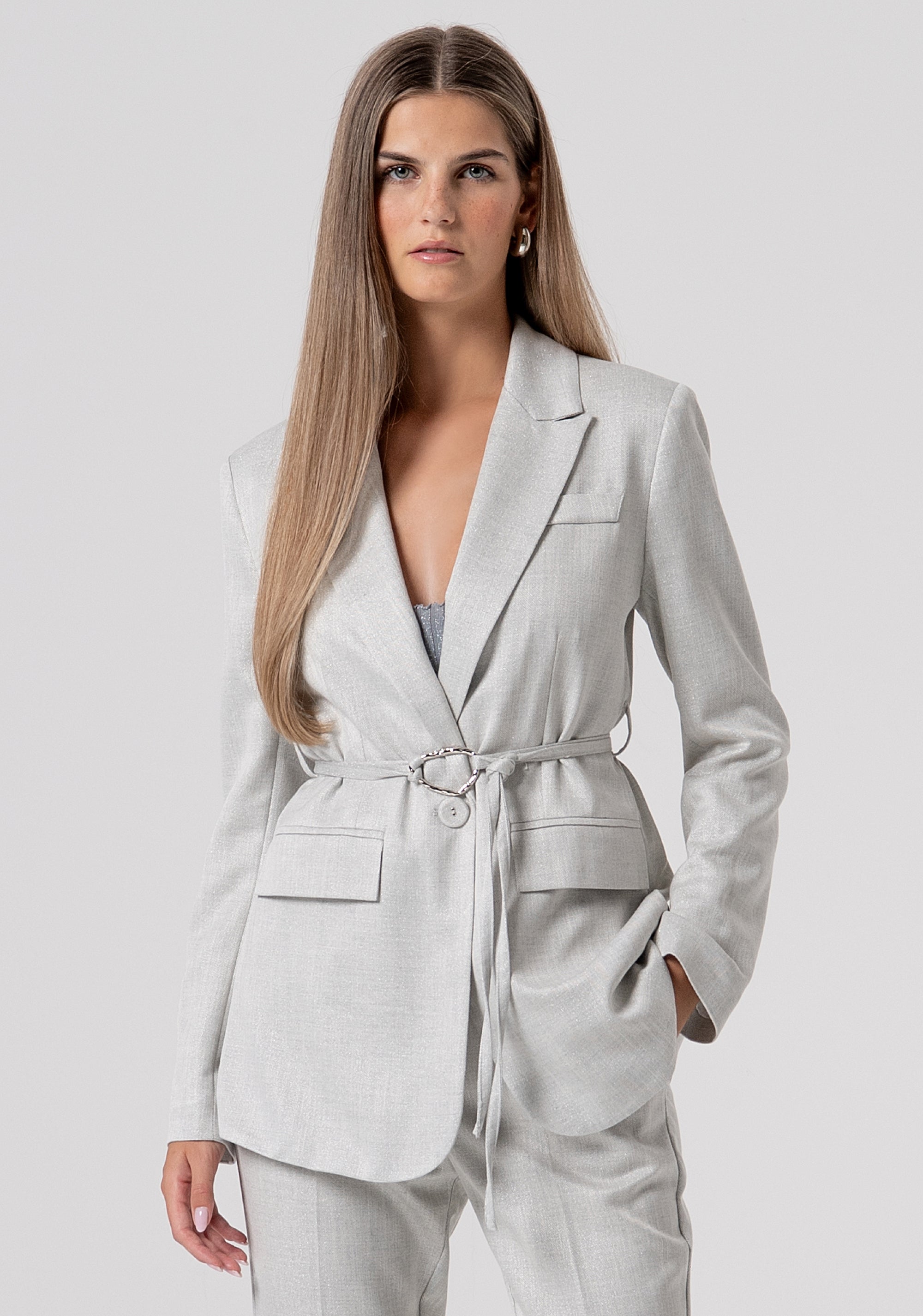 Long blazer jacket regular fit single breasted Fracomina FS26SJ3003W84501-179