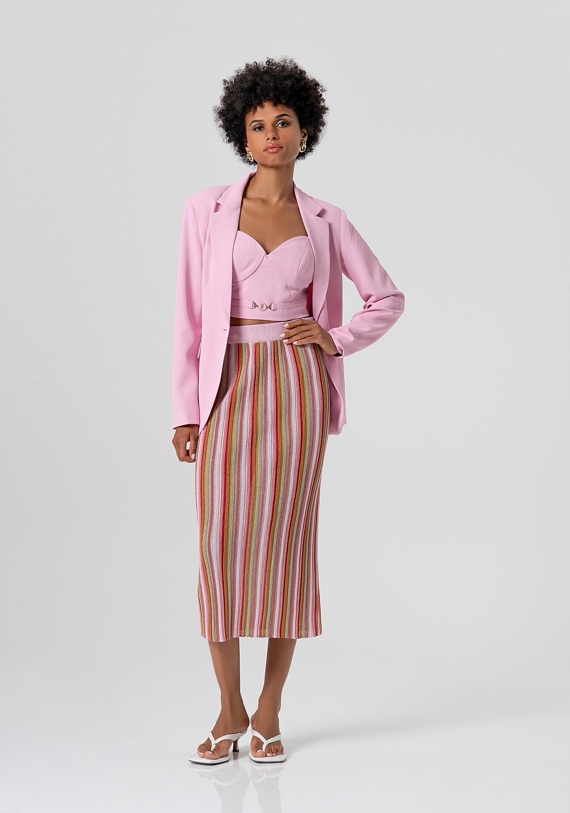 Long blazer jacket regular fit single breasted Fracomina FS26SJ3004W47601-226-4