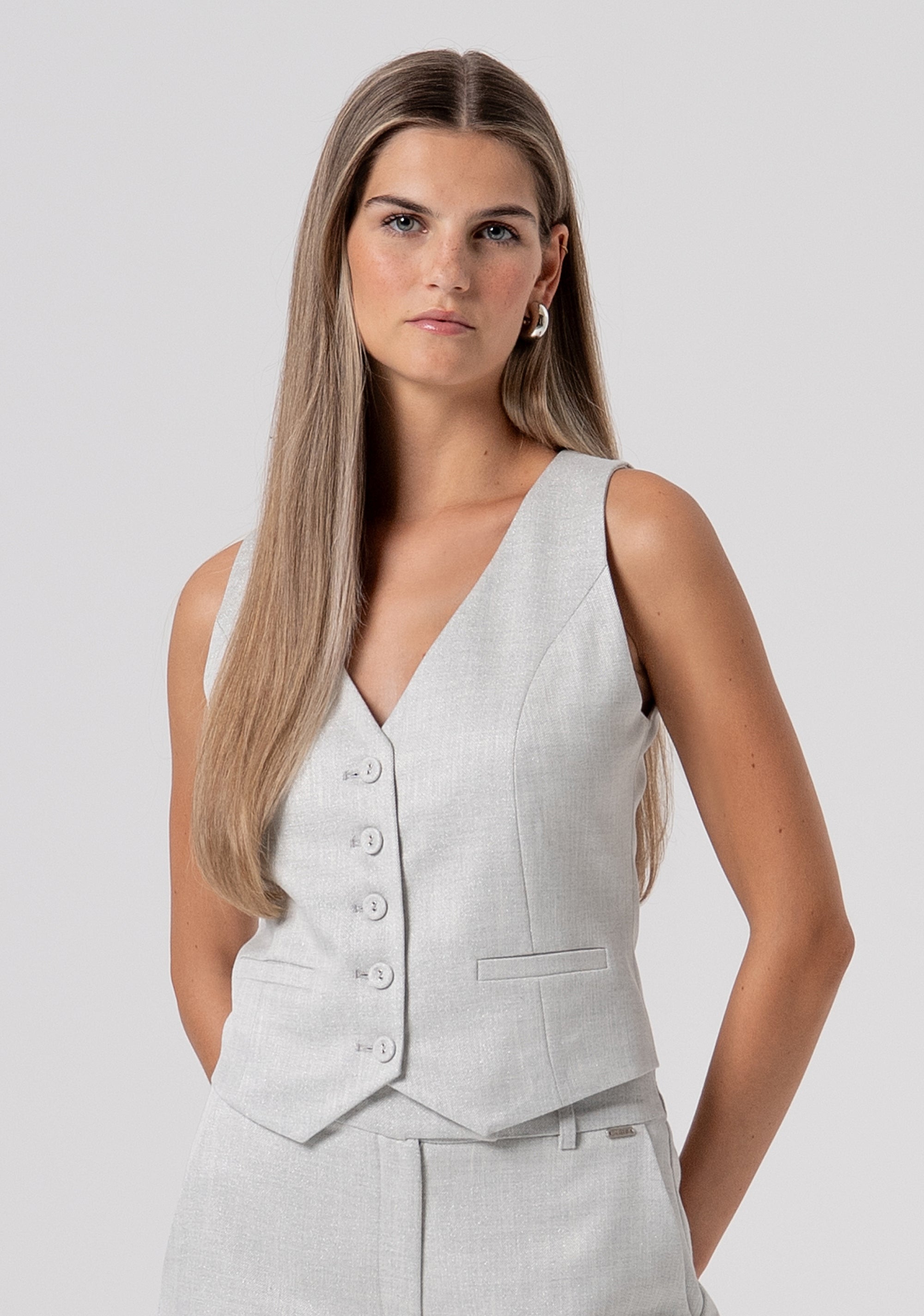 Gilet slim fit with lurex Fracomina FS26SJ5001W84501-179-1