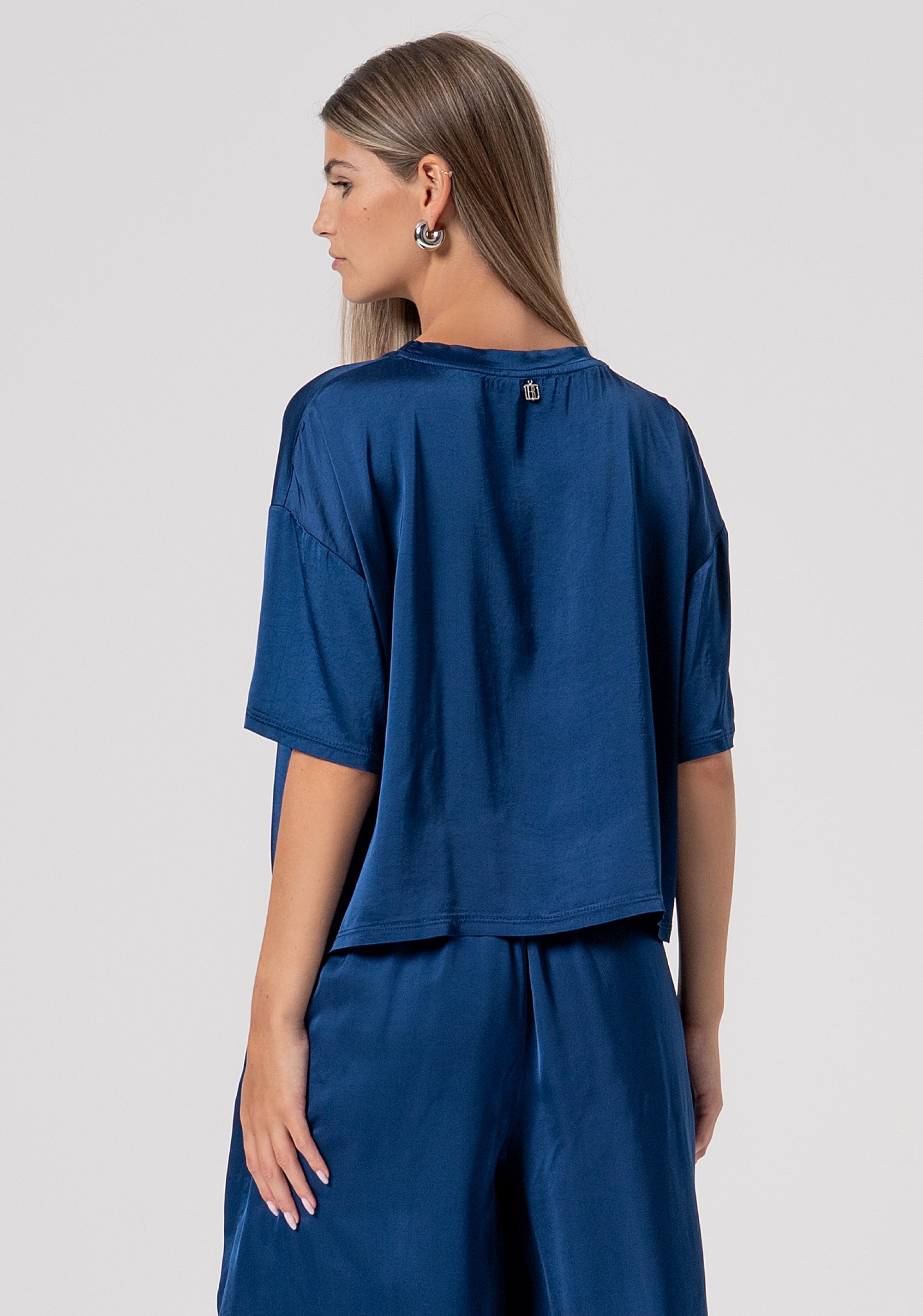 T-shirt flare made in satin Fracomina FS26ST1002W84101-064-2