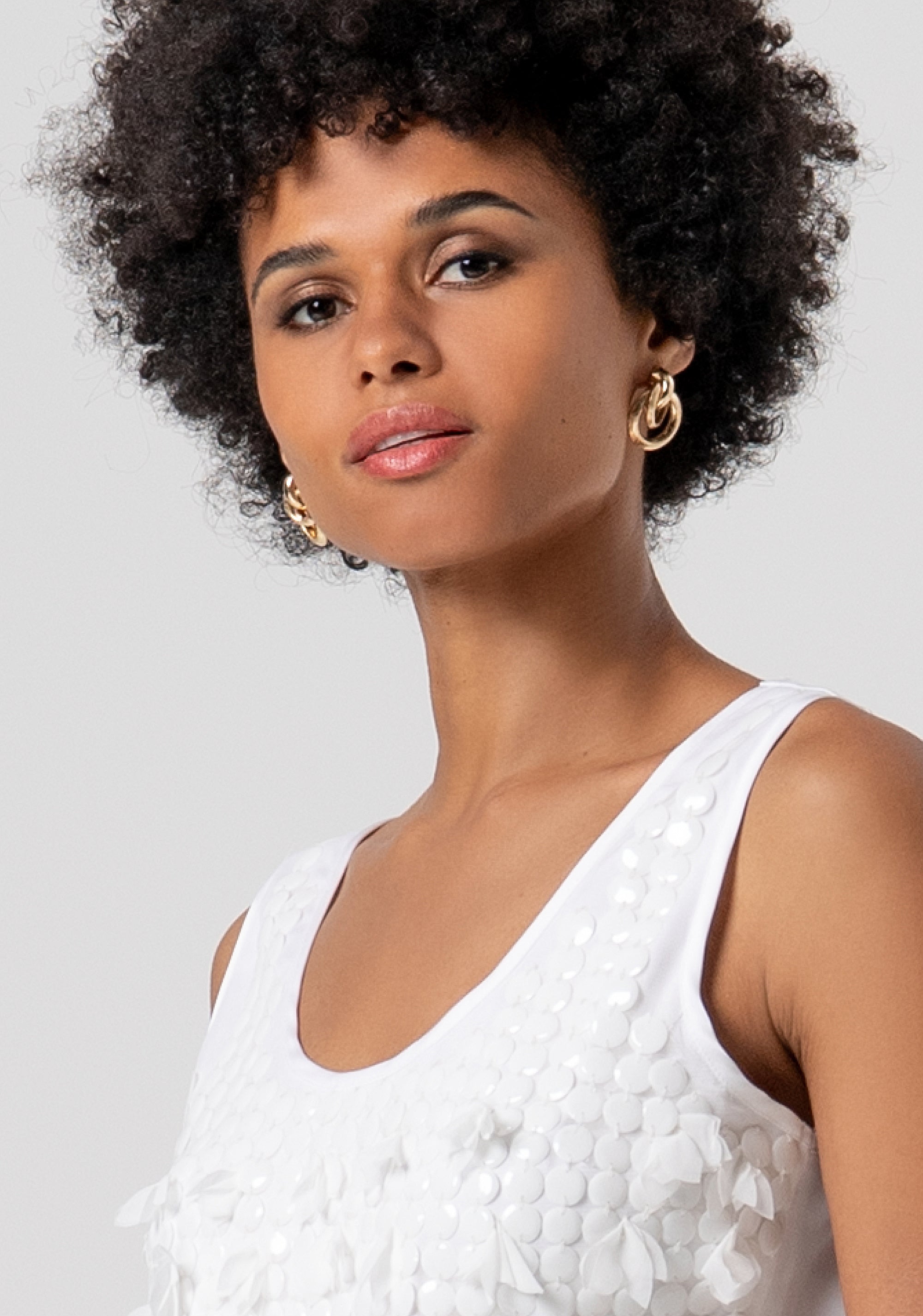 Top cropped made in sequins Fracomina FS26ST2002W411R9-278-2