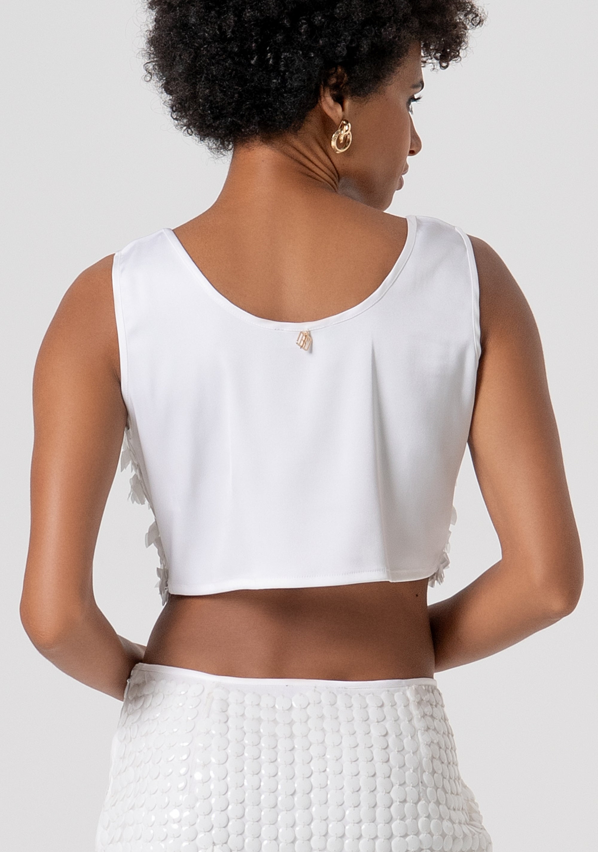 Top cropped made in sequins Fracomina FS26ST2002W411R9-278-3