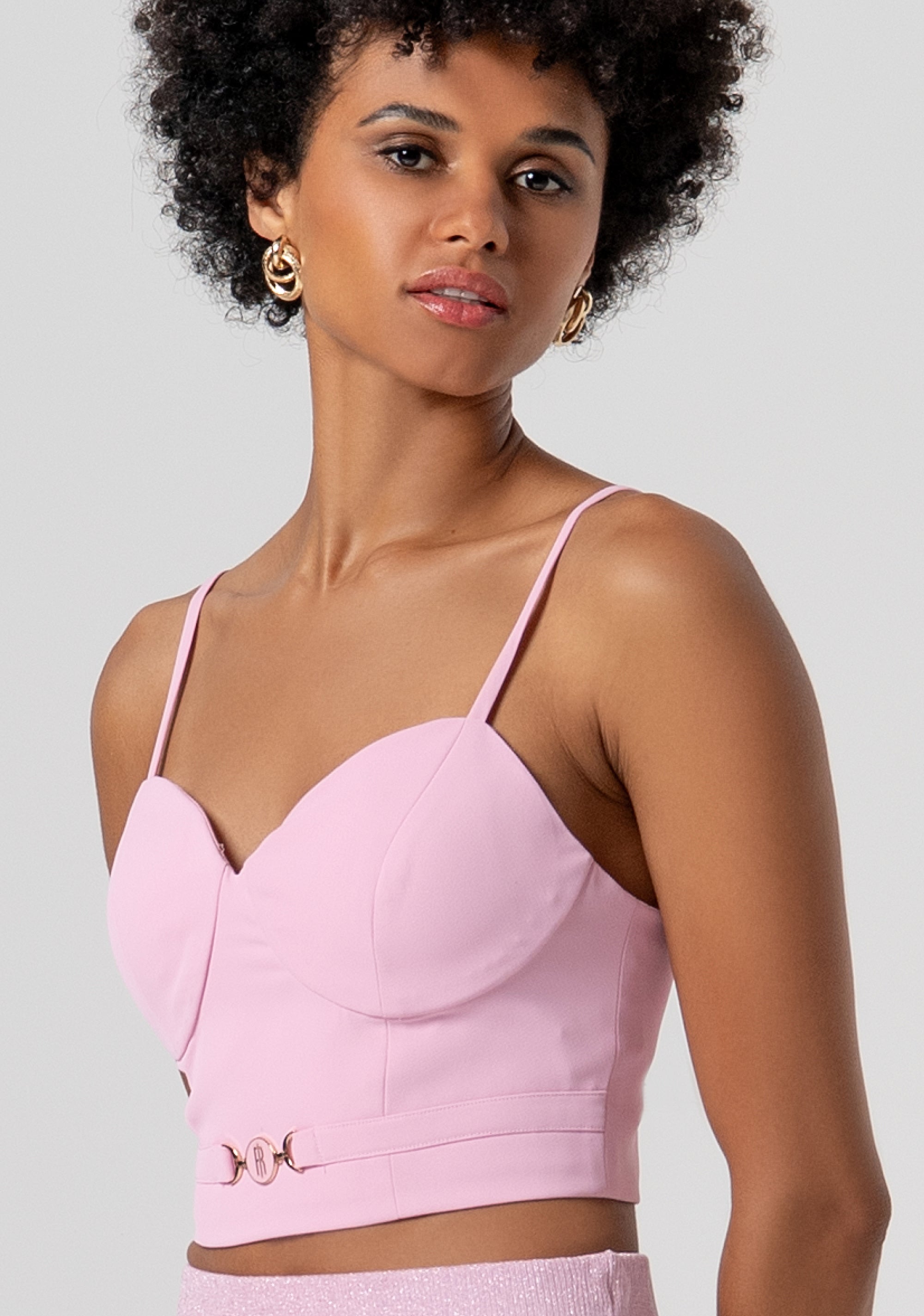 Tank top cropped bustier style Fracomina FS26ST2005W47601-226-2