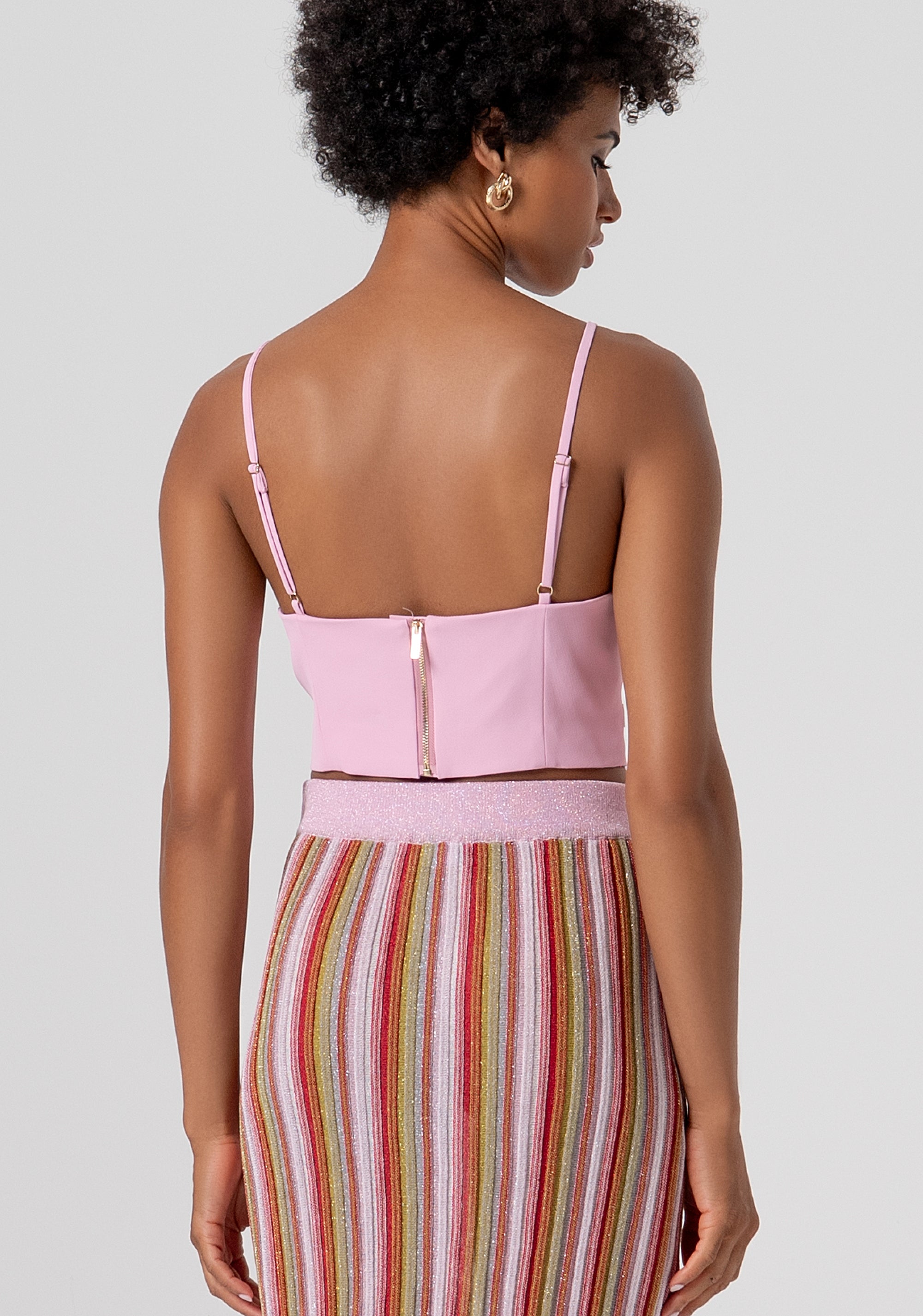 Tank top cropped bustier style Fracomina FS26ST2005W47601-226-3