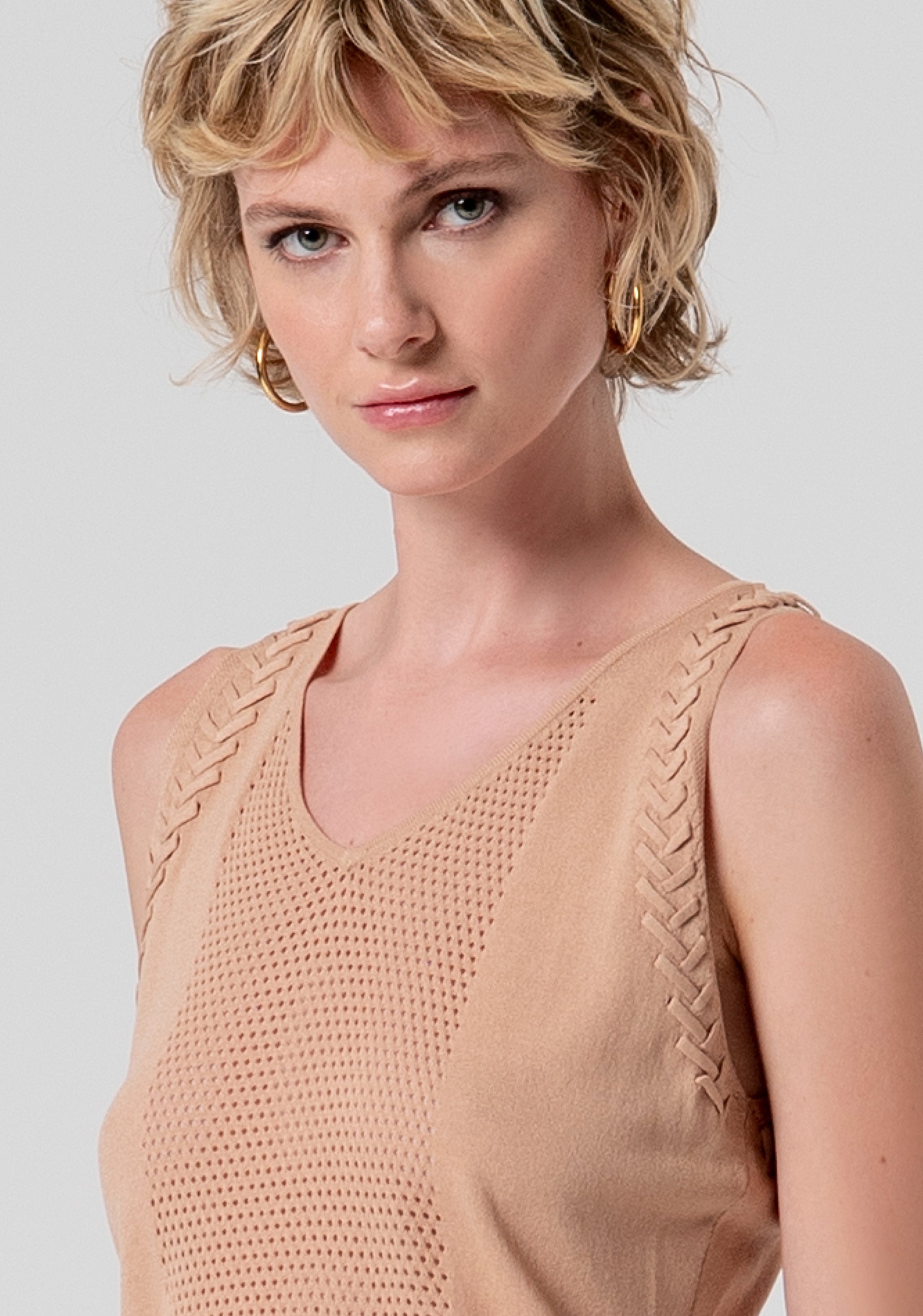 Knitted tank top Fracomina FS26ST4005K55601-050-2