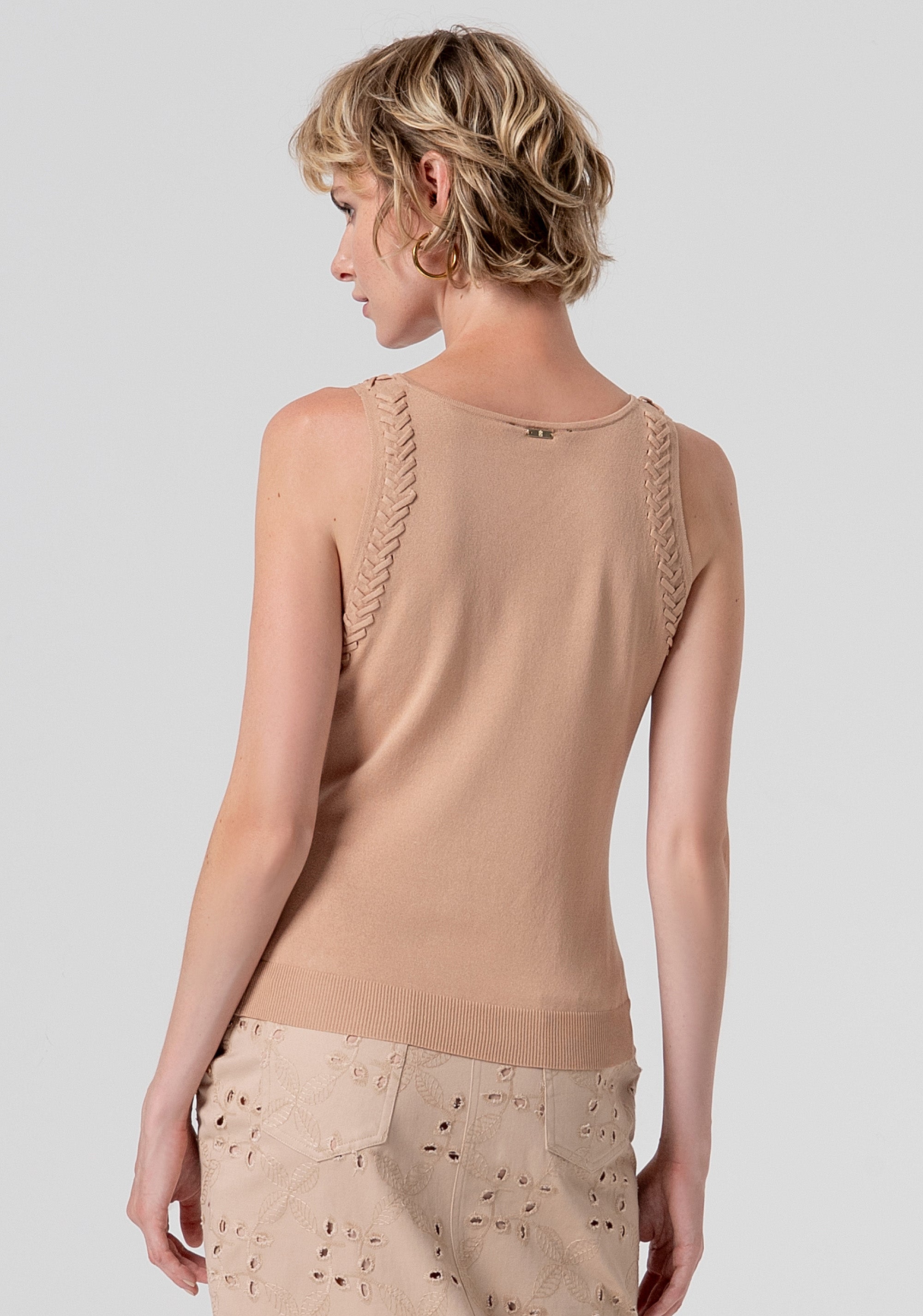 Knitted tank top Fracomina FS26ST4005K55601-050-3