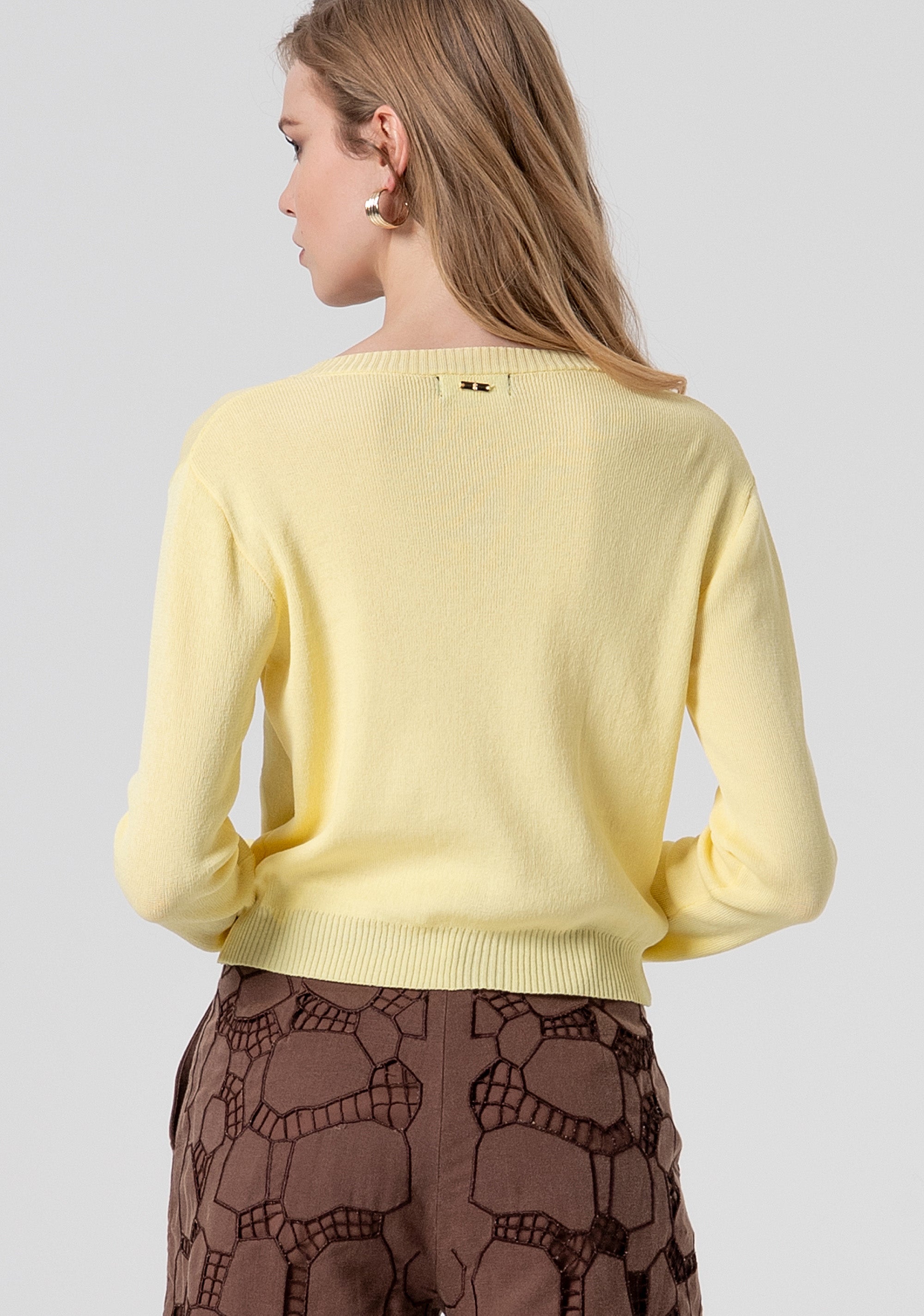 Cardigan regular fit with round neck Fracomina FS26ST8002K41601-184-3