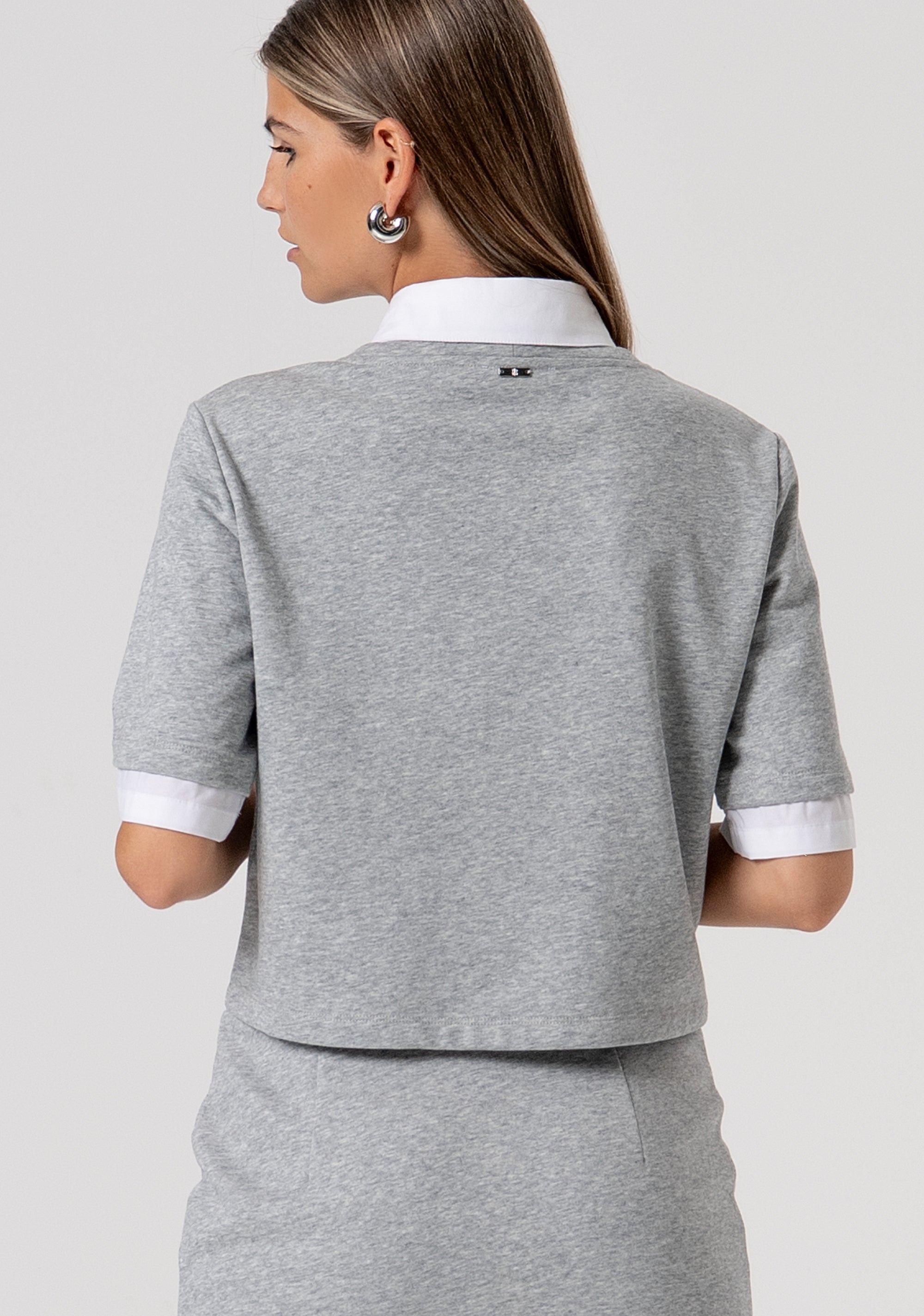 Sweater cropped with jewel applications Fracomina FS26ST9001F408R9-156-3