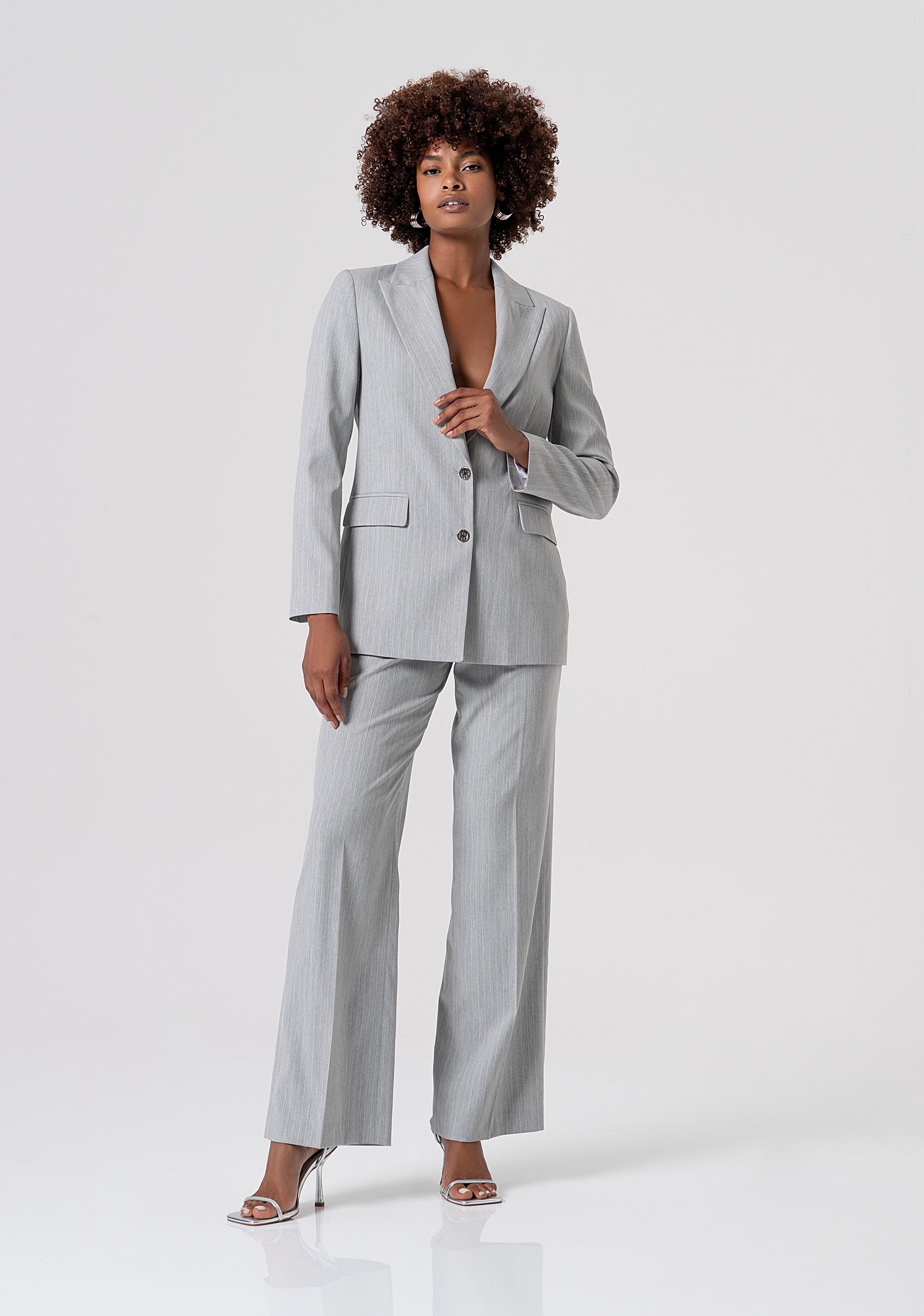 Palazzo pant flare with pinstriped pattern Fracomina FS26SV3004W587Q7-156-4