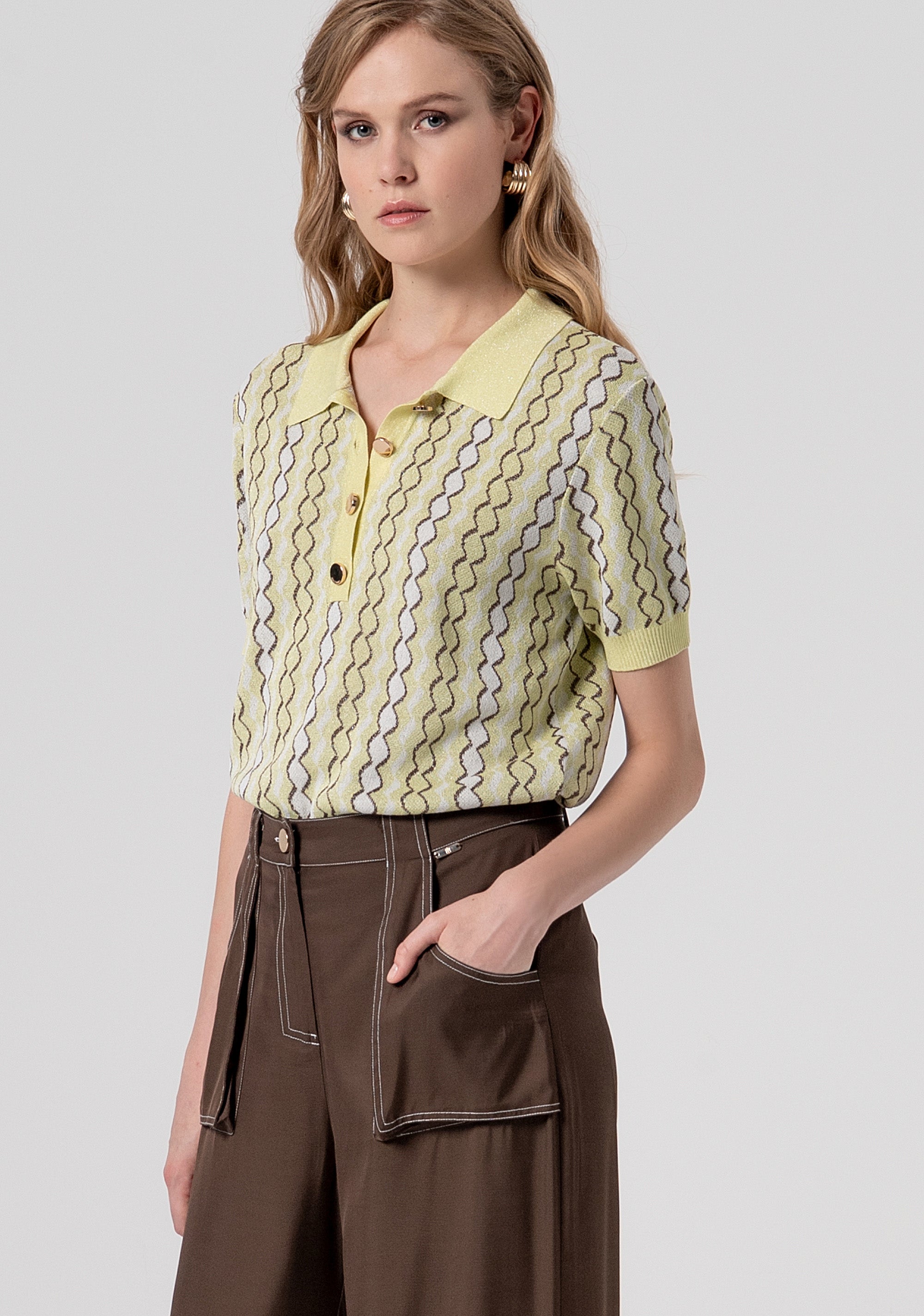 Palazzo pant flare made in viscose Fracomina FS26SV3008W84401-091-2