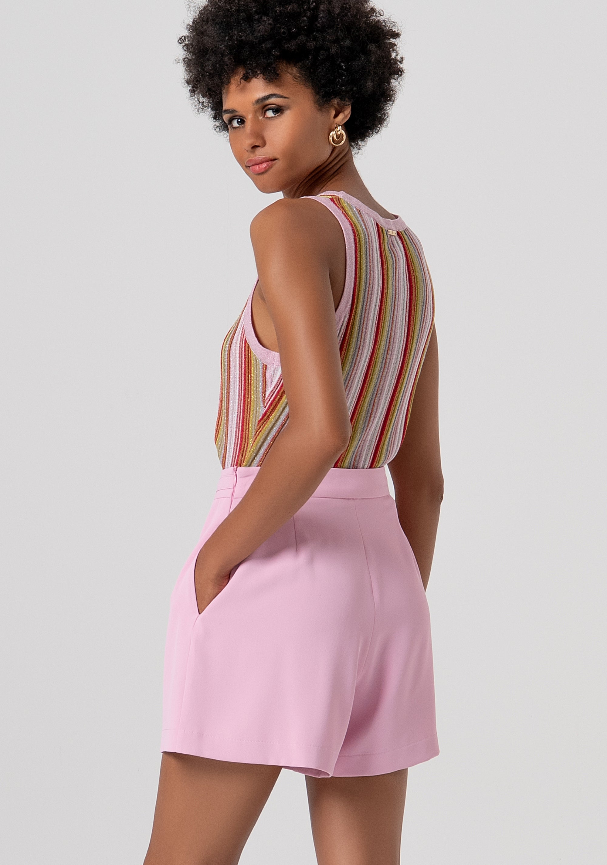 Short pant regular fit with a big folding on the front Fracomina FS26SV6005W47601-226-3