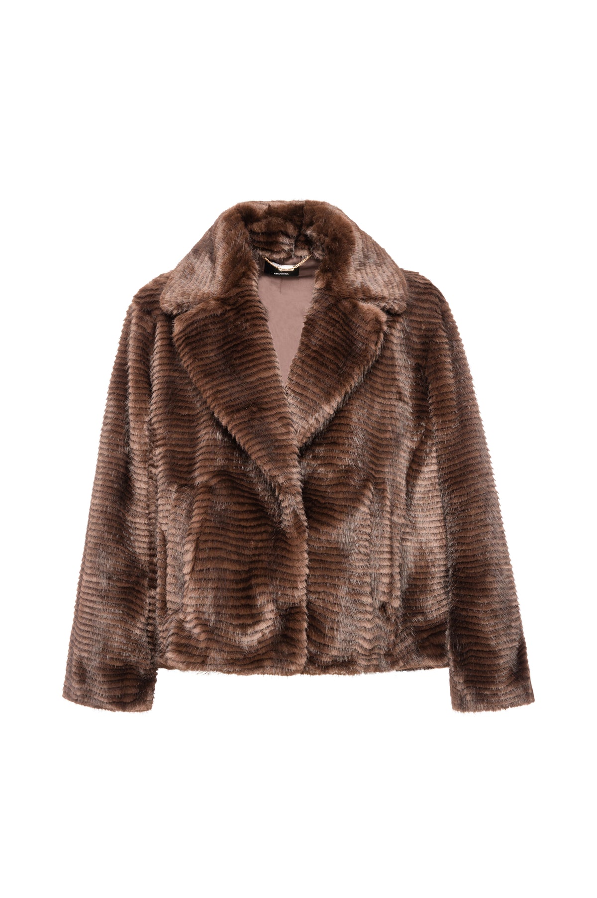 Jacket regular fit made in fake fur Fracomina FS26WC4002O44501-091-1