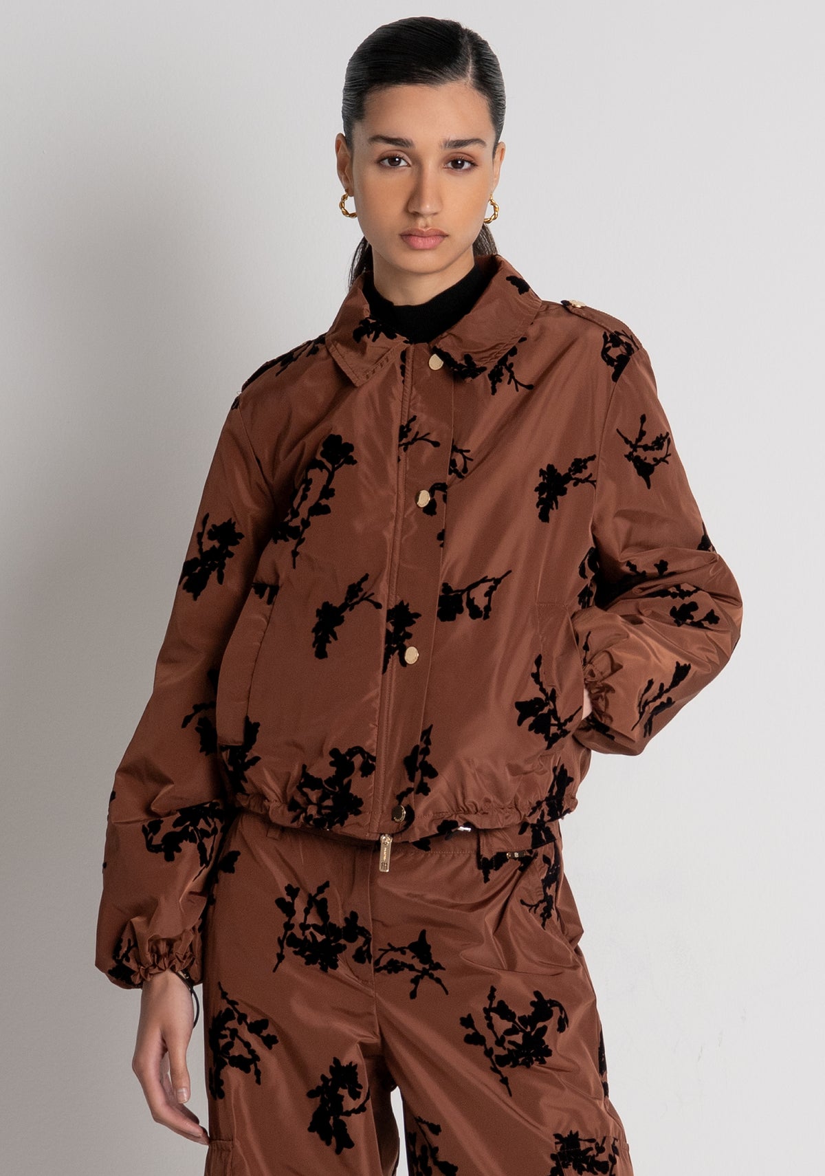 Jacket regular fit with flowers Fracomina FS26WC7001W454K2-P12-2