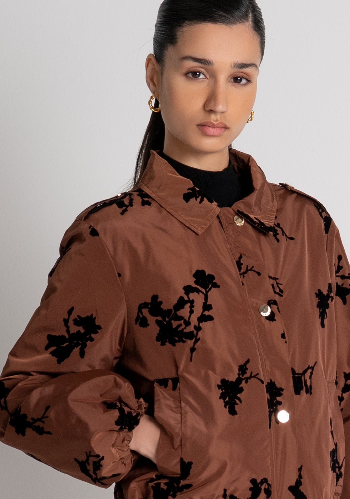 Jacket regular fit with flowers Fracomina FS26WC7001W454K2-P12-3
